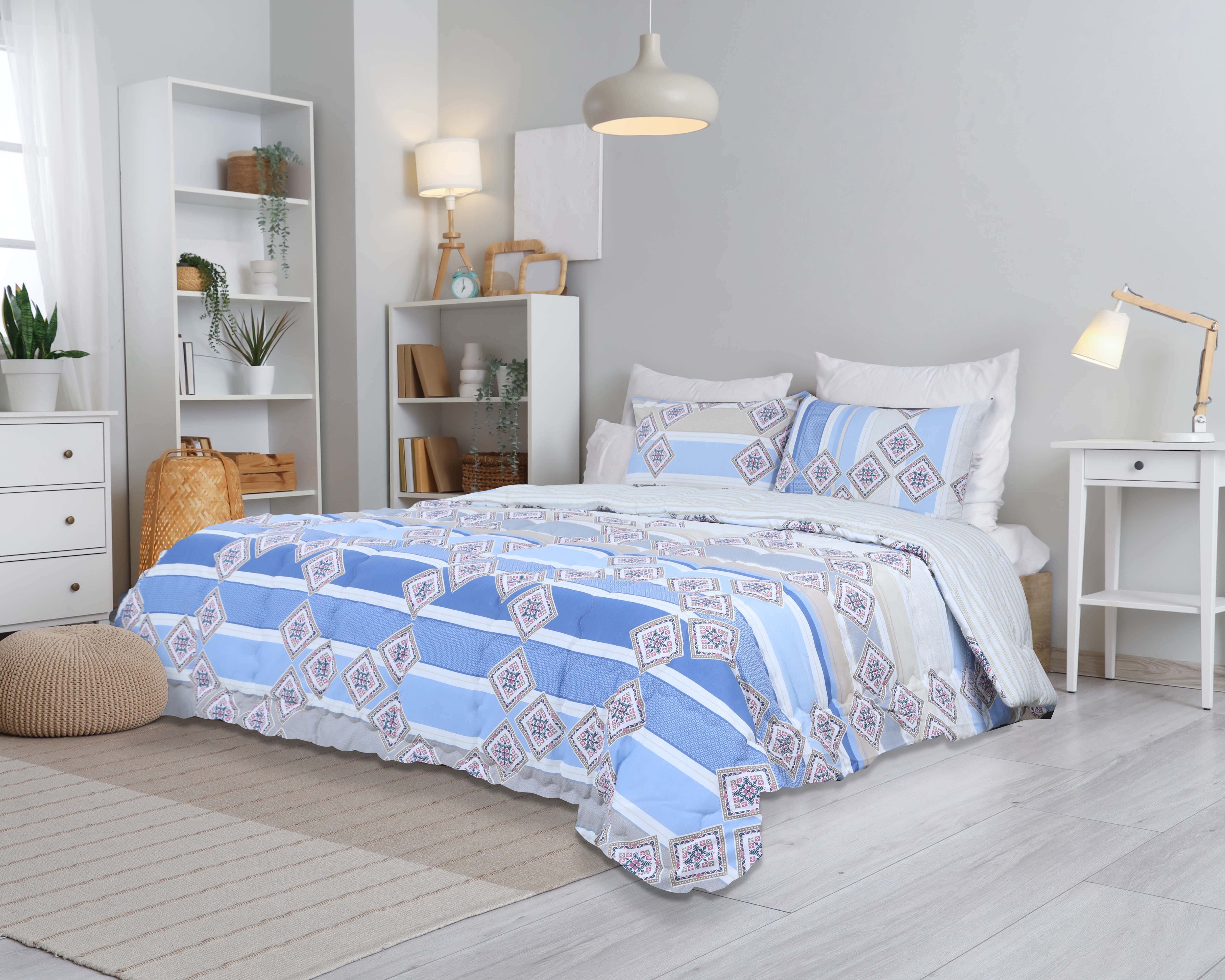 Forbed Cotton Quilt Set, 3 Pieces, 220×240 cm, 4400 gm - Multicolor