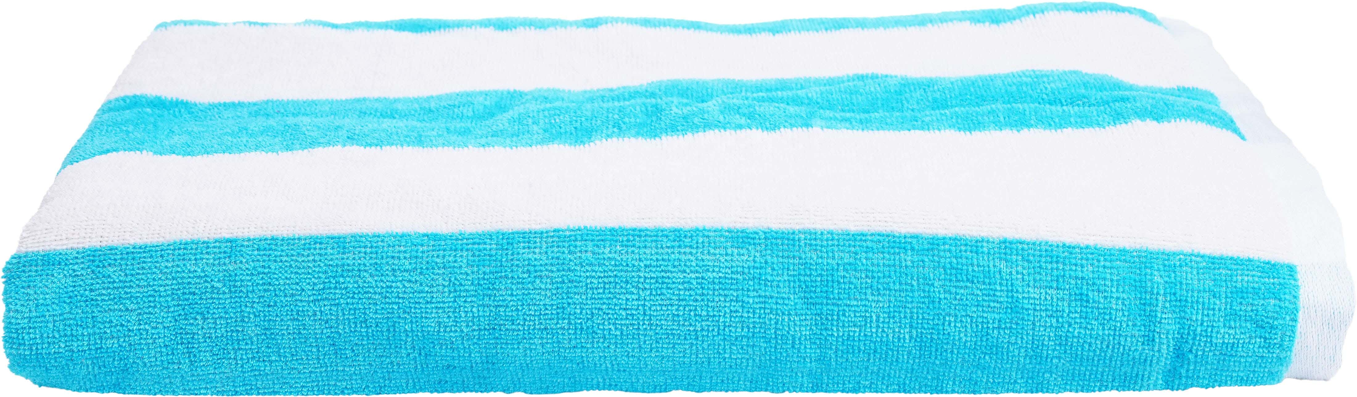 Shebltex Cotton Bath Sheet, 165×90 cm, approximately 600 grm - White Turquoise