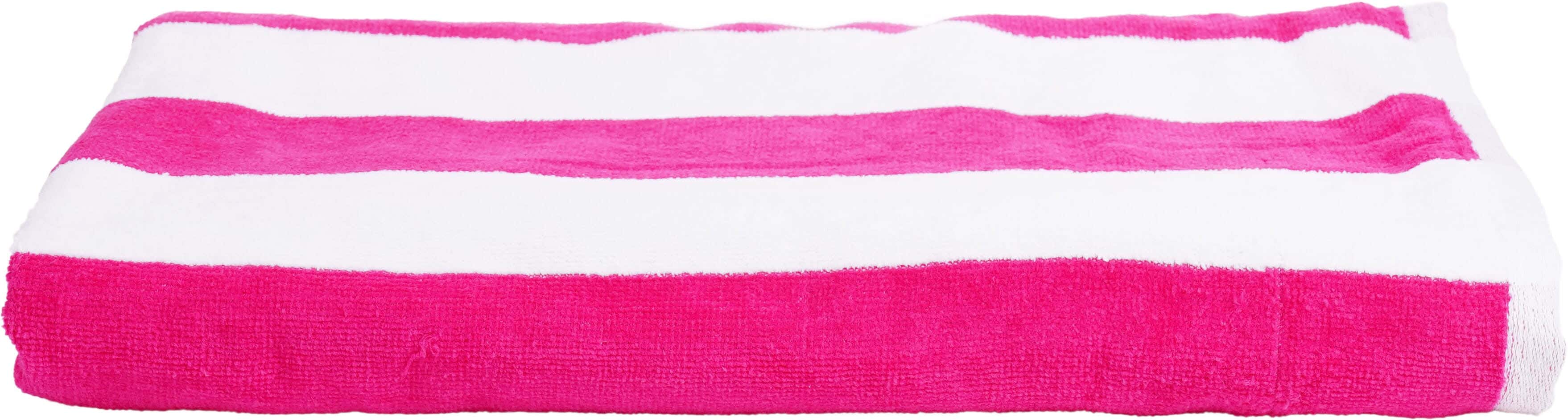Shebltex Cotton Bath Sheet, 165×90 cm, approximately 600 grm - White Fuchsia