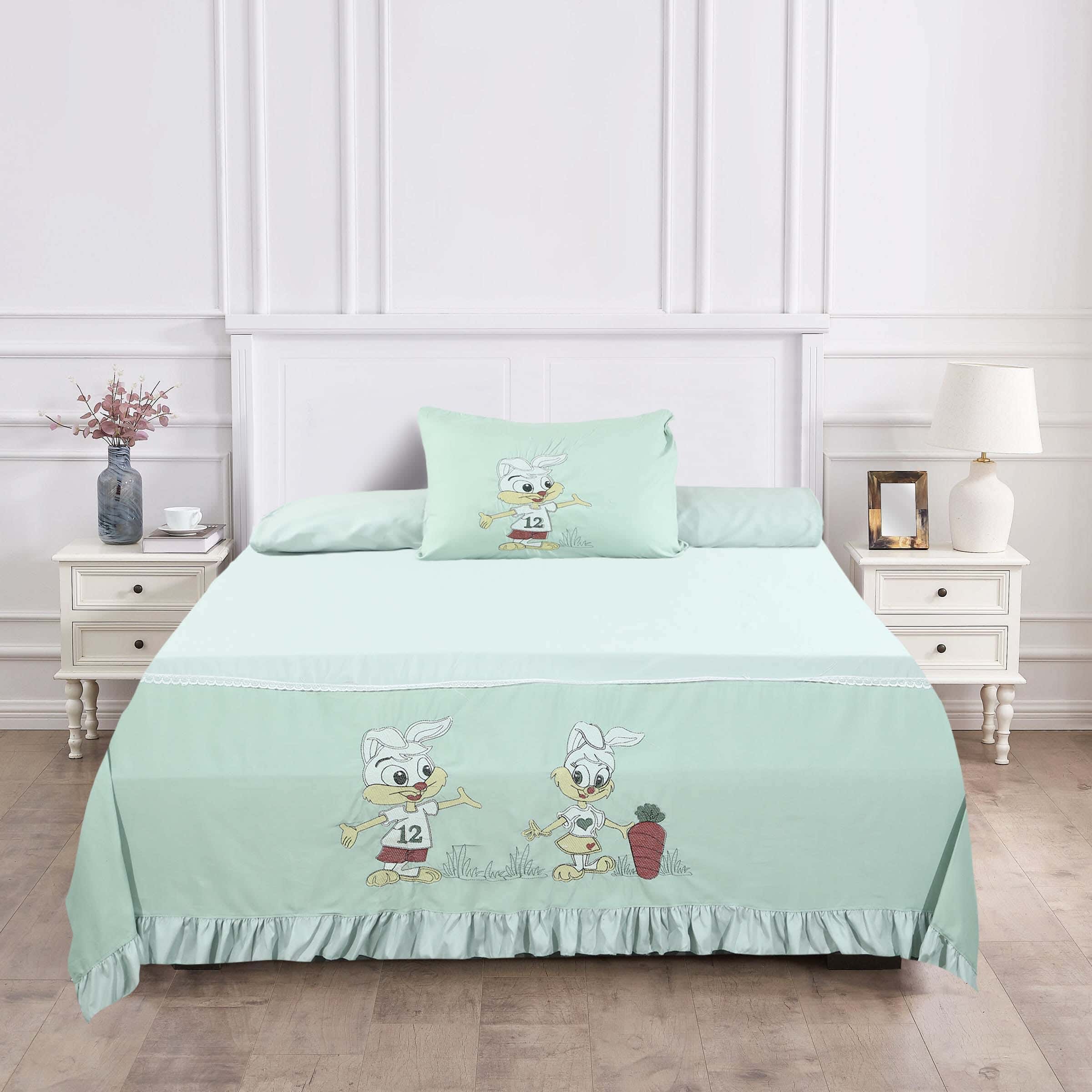 La Beaute Microfiber Baby Sheet Set, 6 Pieces, 180x240 cm, 2600 gm - Olive