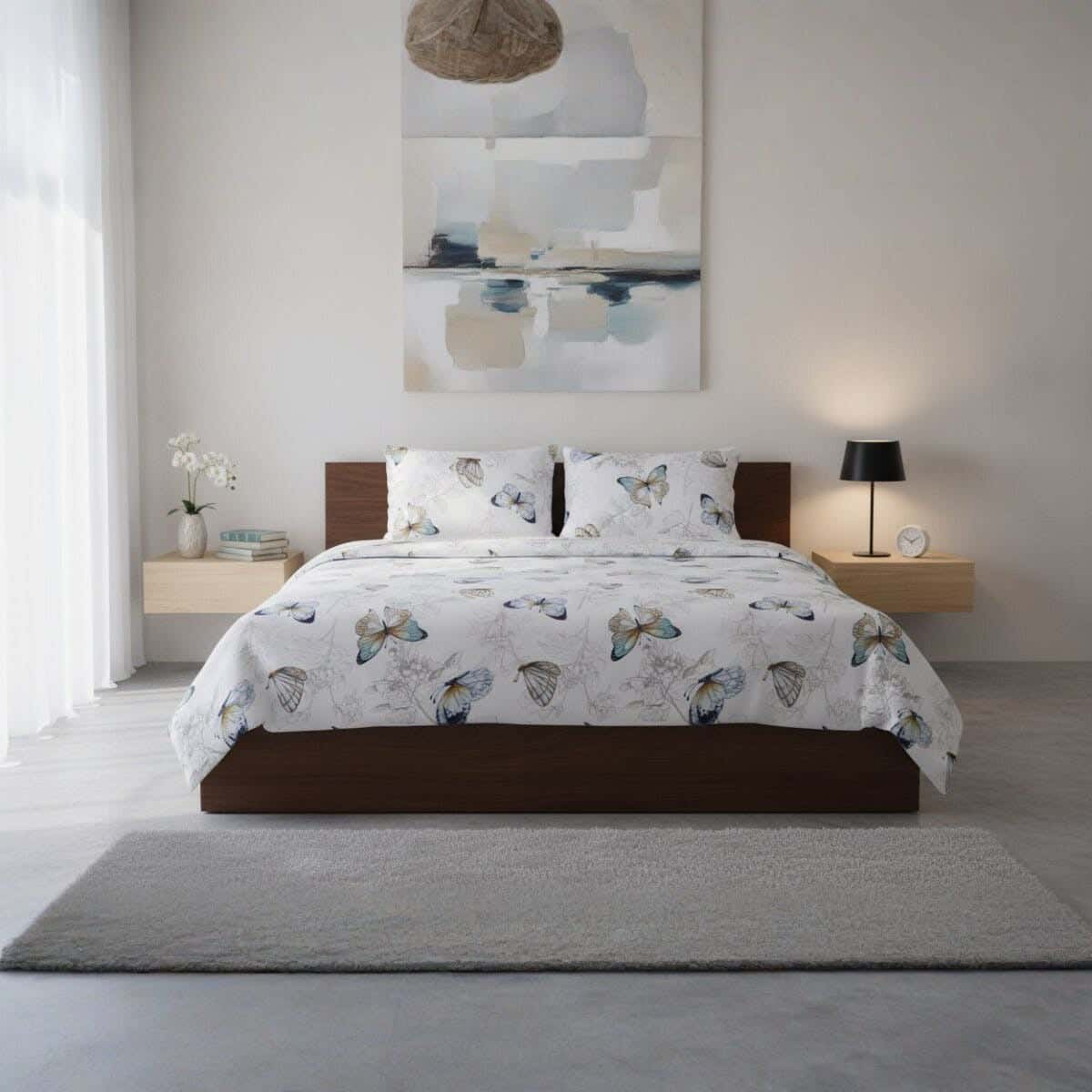Shanghai Microfiber Bed Sheet Set, 4 Pieces, 210x235 cm, 1200 gm - Multicolor