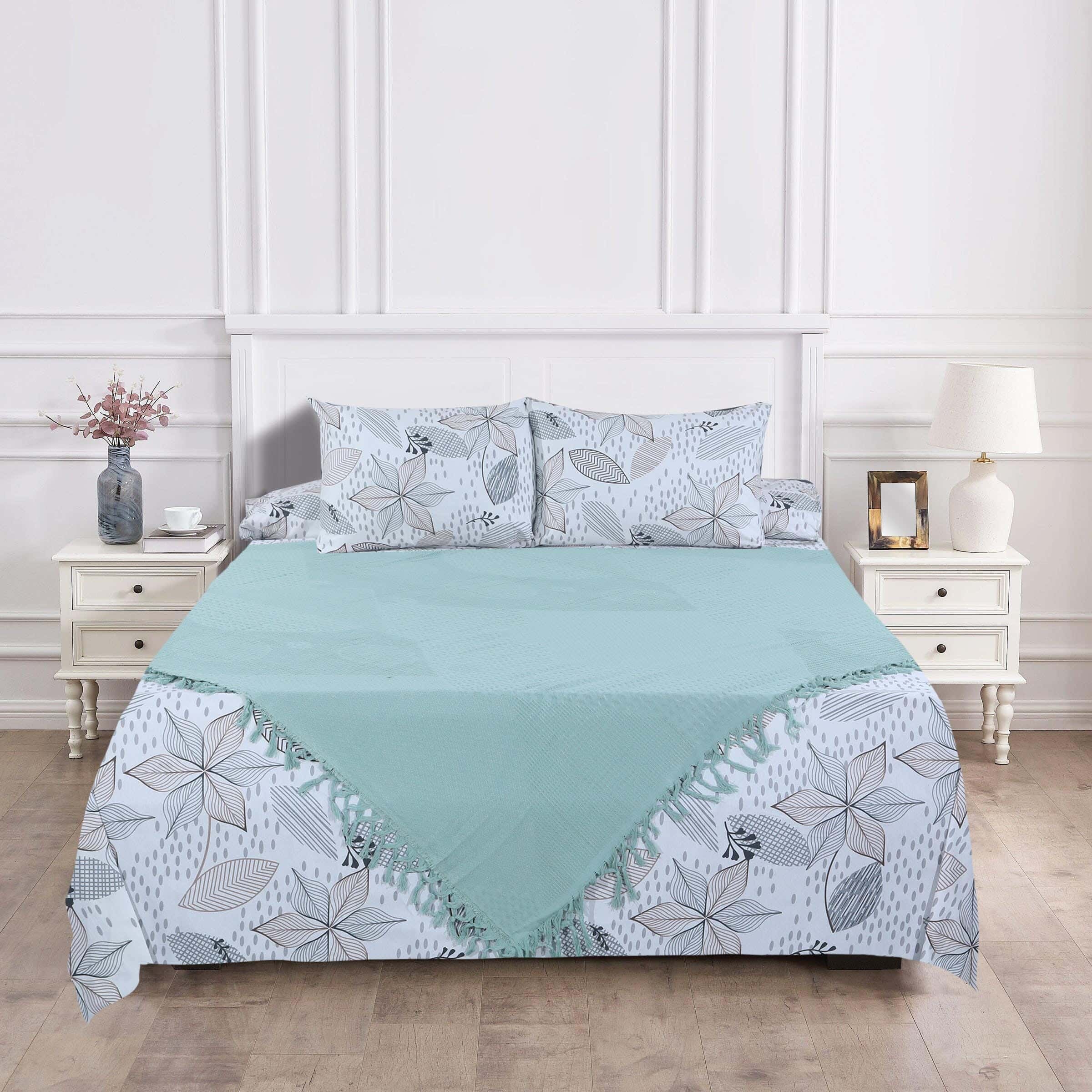 Lily Cotton Comforter Set, 6 Pieces, 180x240 cm, 2000 gm - Olive