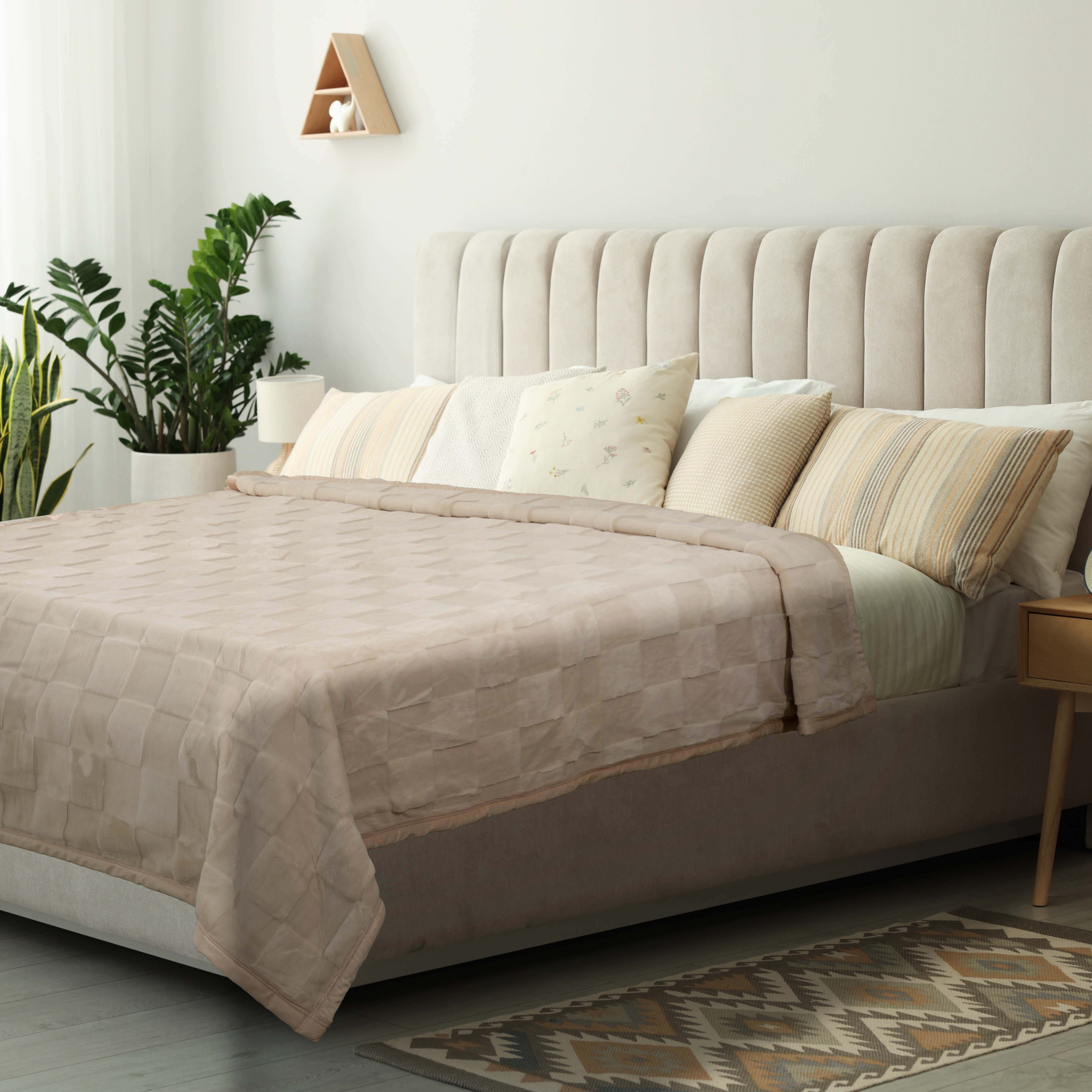 Raval Velvet Youth blanket set, 2 pieces, 180×220 cm, 7300 gm - Coffee