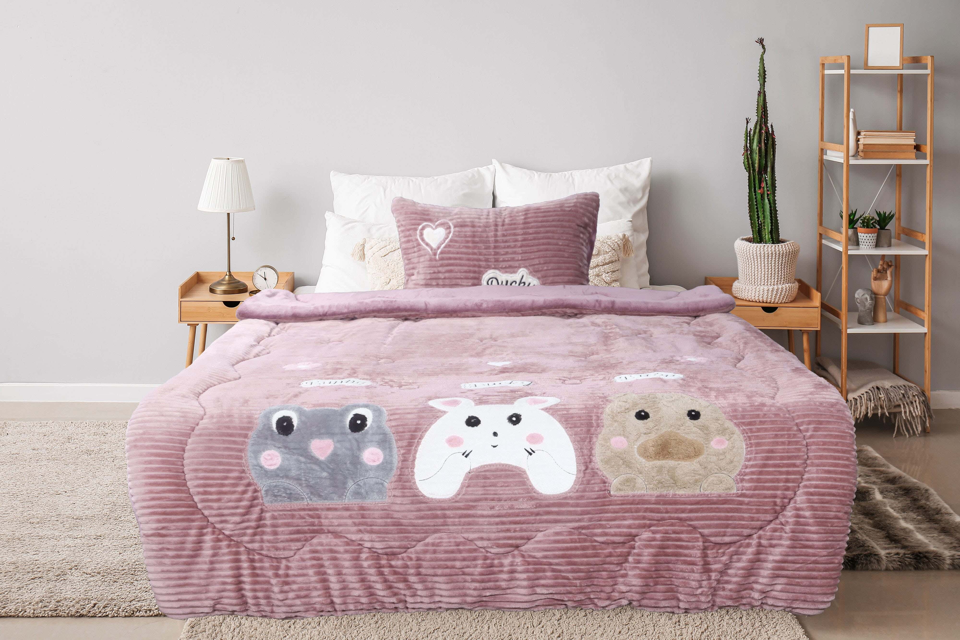 Denzli Velvet Children Quilt Set, 4 Pieces, 240x180 cm, 9 kg - Cashmere