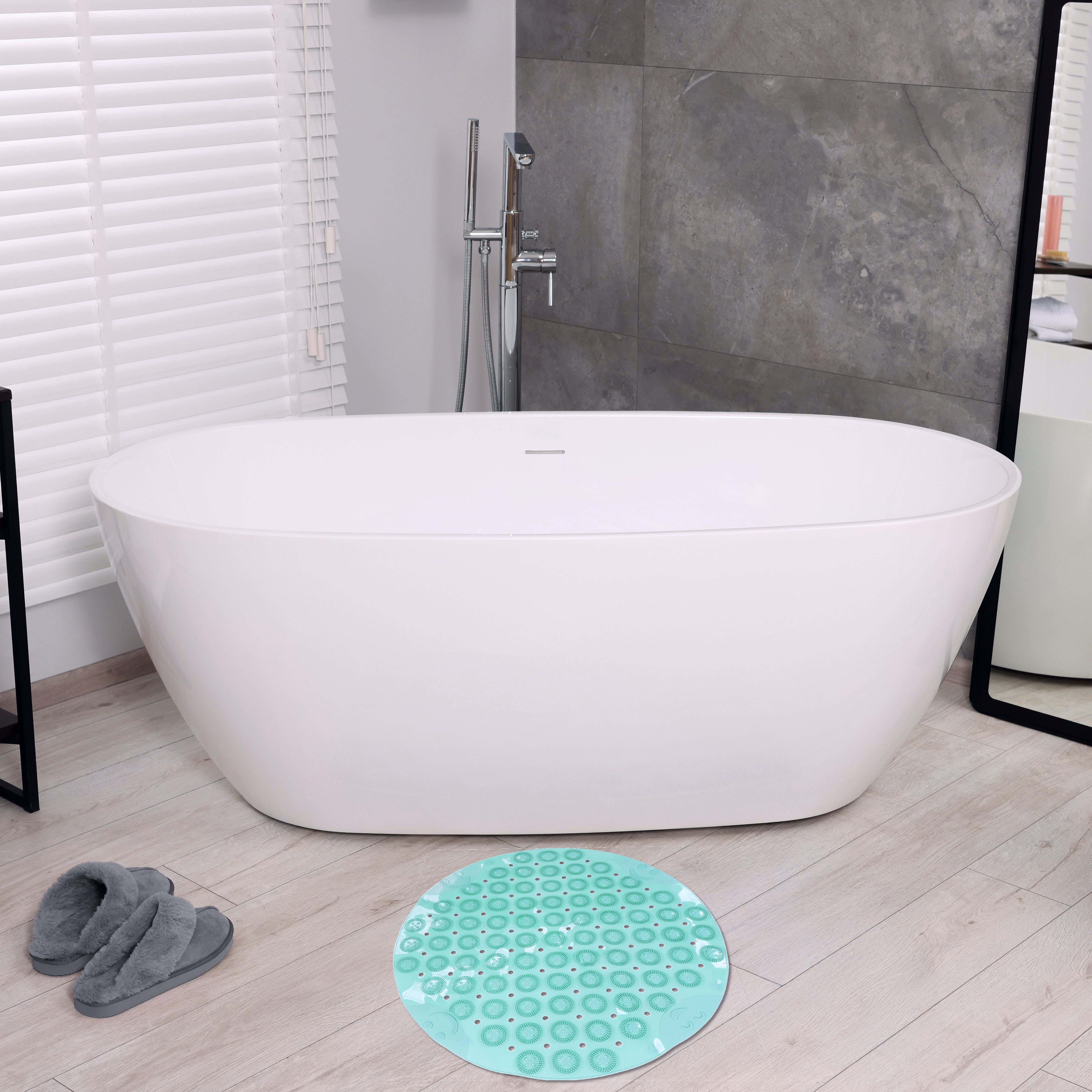Silicone Bathroom Mat, 50x50 cm - Green