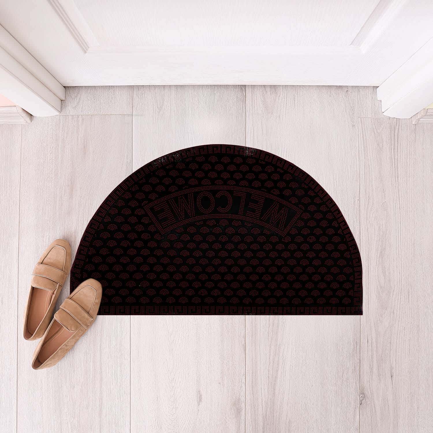 Polypropylene Door Mat, 45x75 cm - Red Black