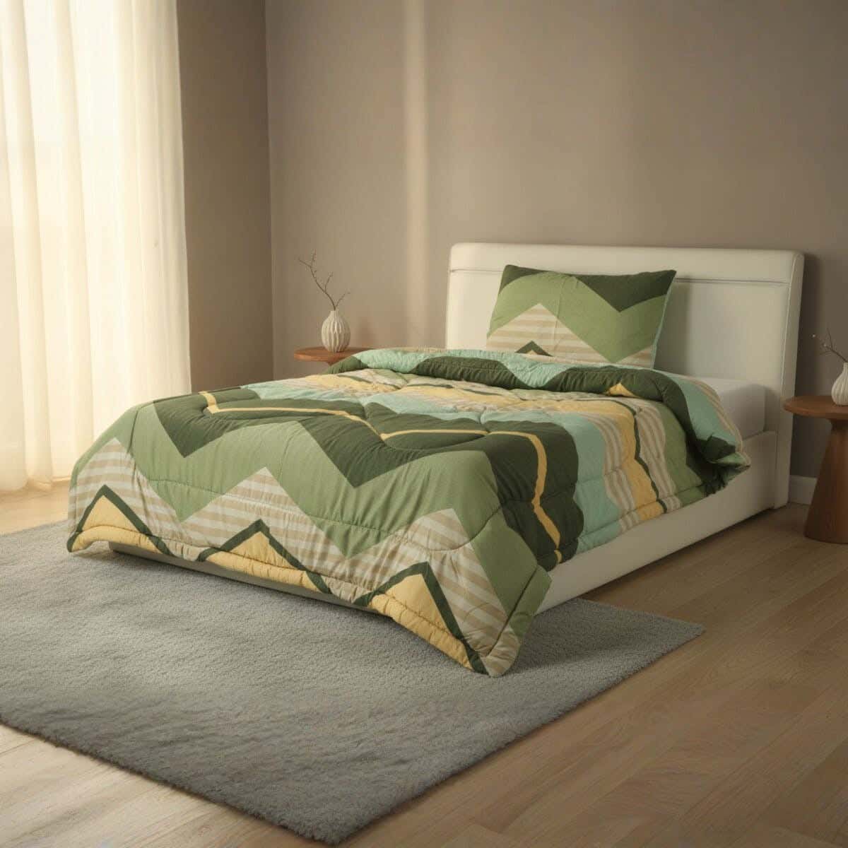 Microfiber baby Quilt set, 4 pieces, 240x180 cm, 5000 gm - Multicolor