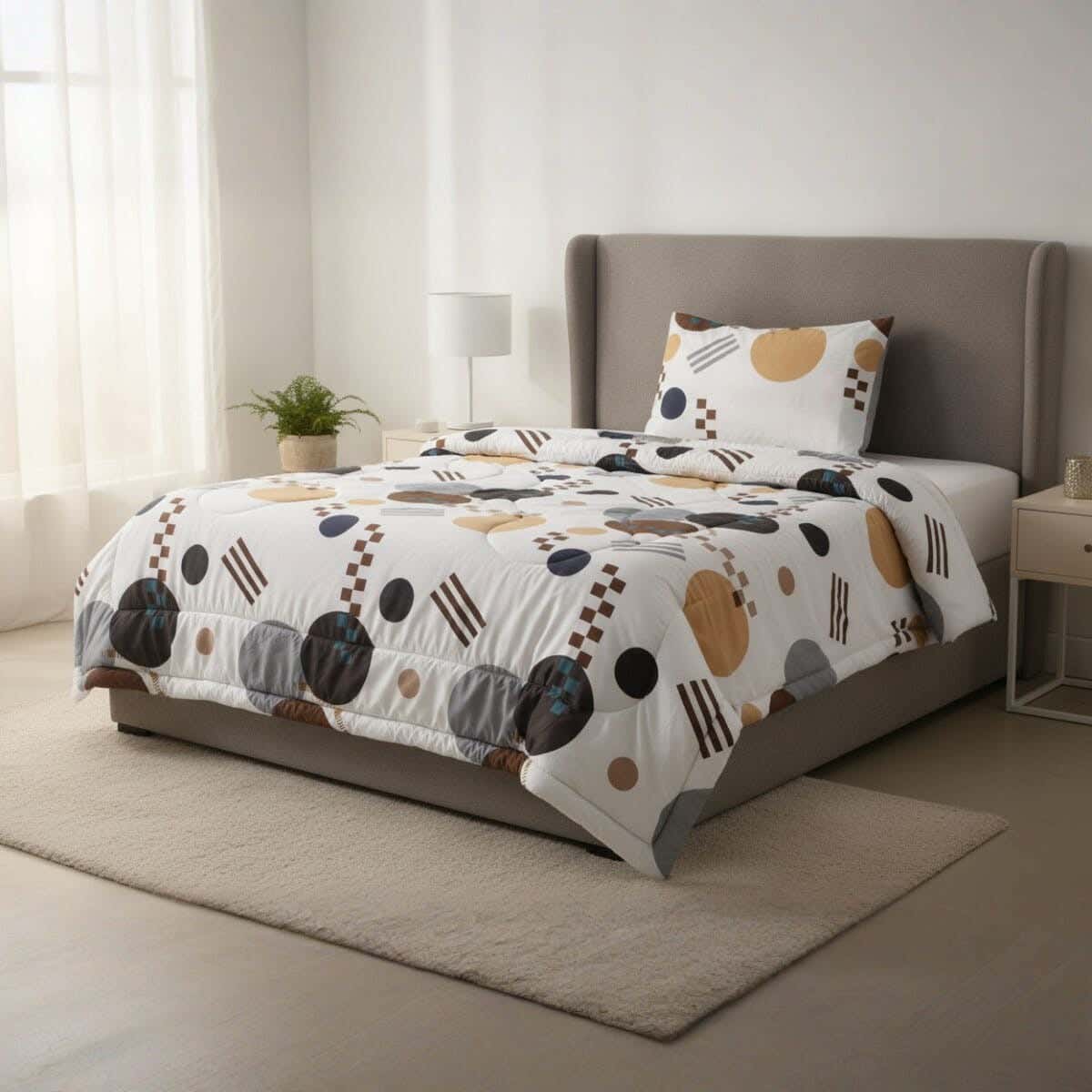 Microfiber baby Quilt set, 4 pieces, 240x180 cm, 5000 gm - Multicolor
