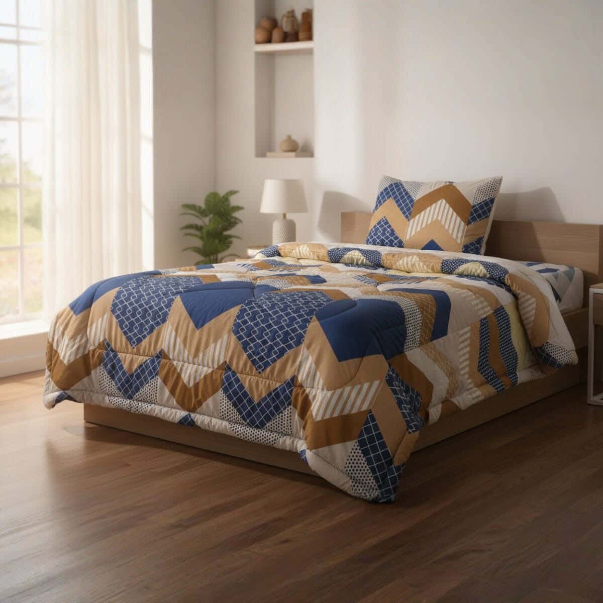 Microfiber baby Quilt set, 4 pieces, 240x180 cm, 5000 gm - Multicolor