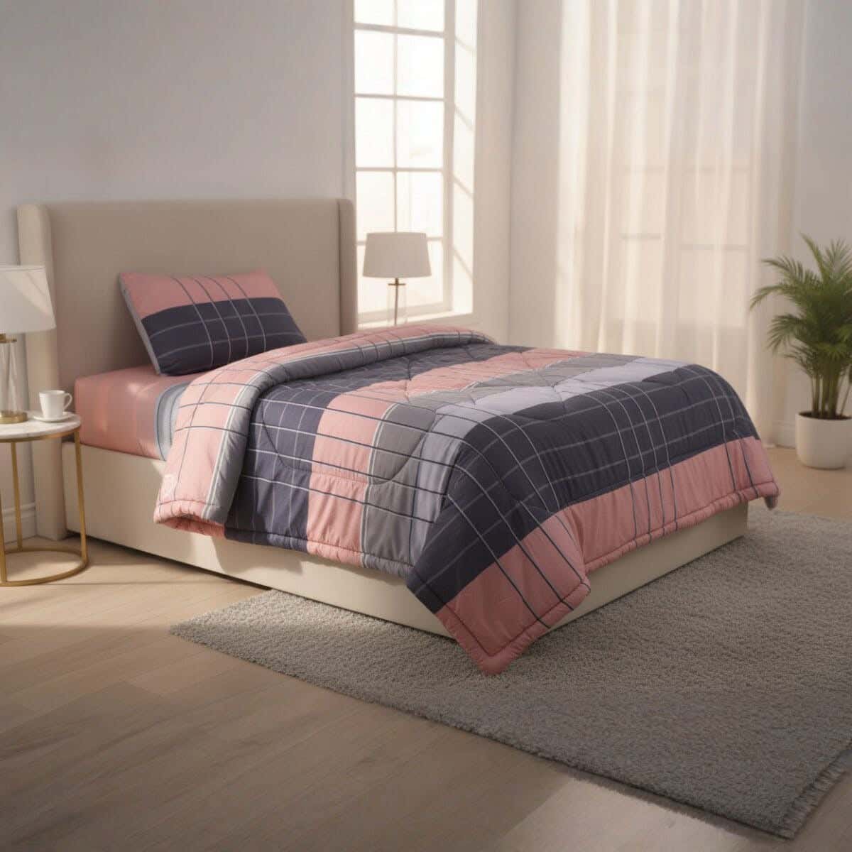 Microfiber baby Quilt set, 4 pieces, 240x180 cm, 5000 gm - Multicolor