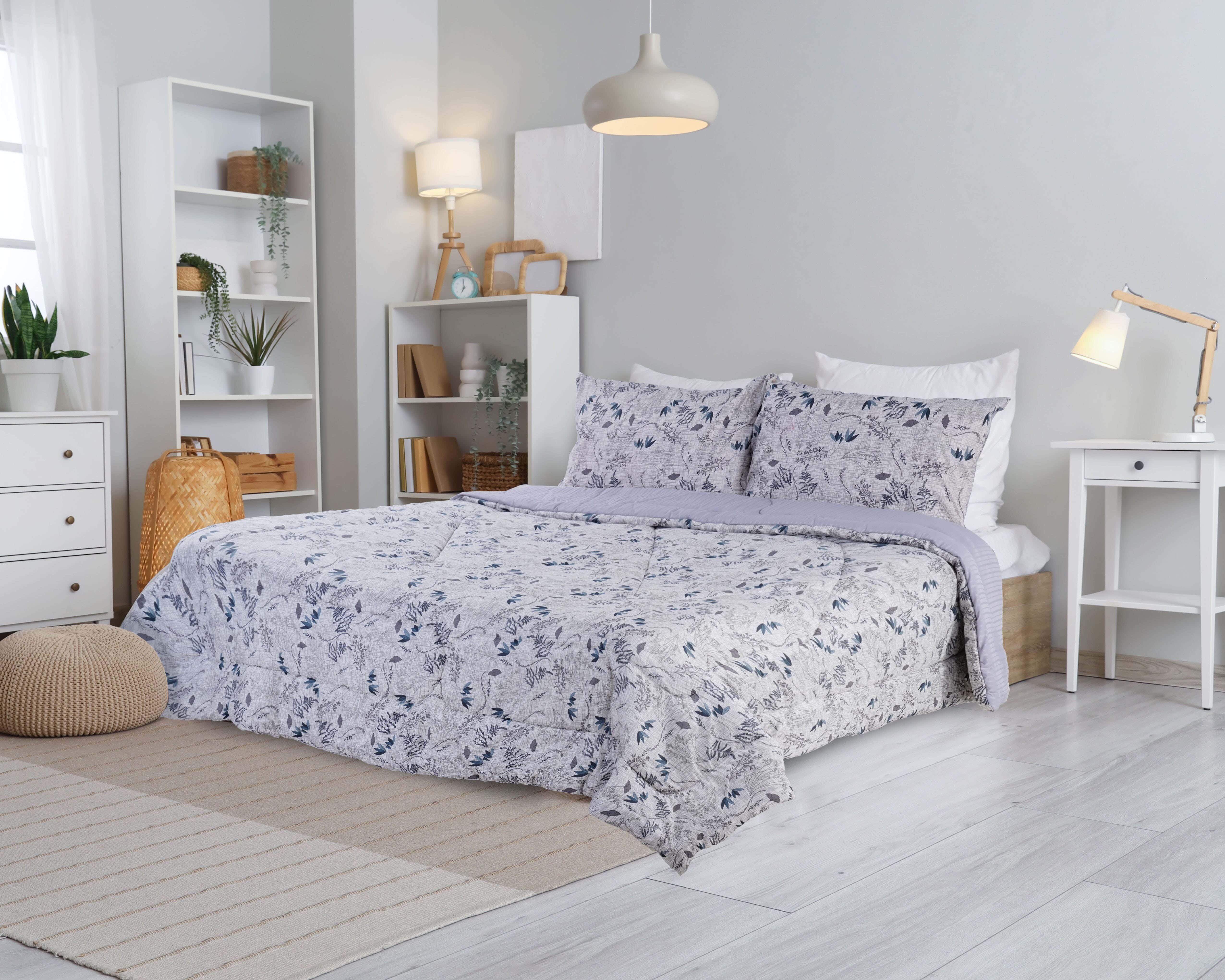 Lily Cotton Quilt Set, 3 Pieces, 240x250 cm, 4600 gm - Multicolor