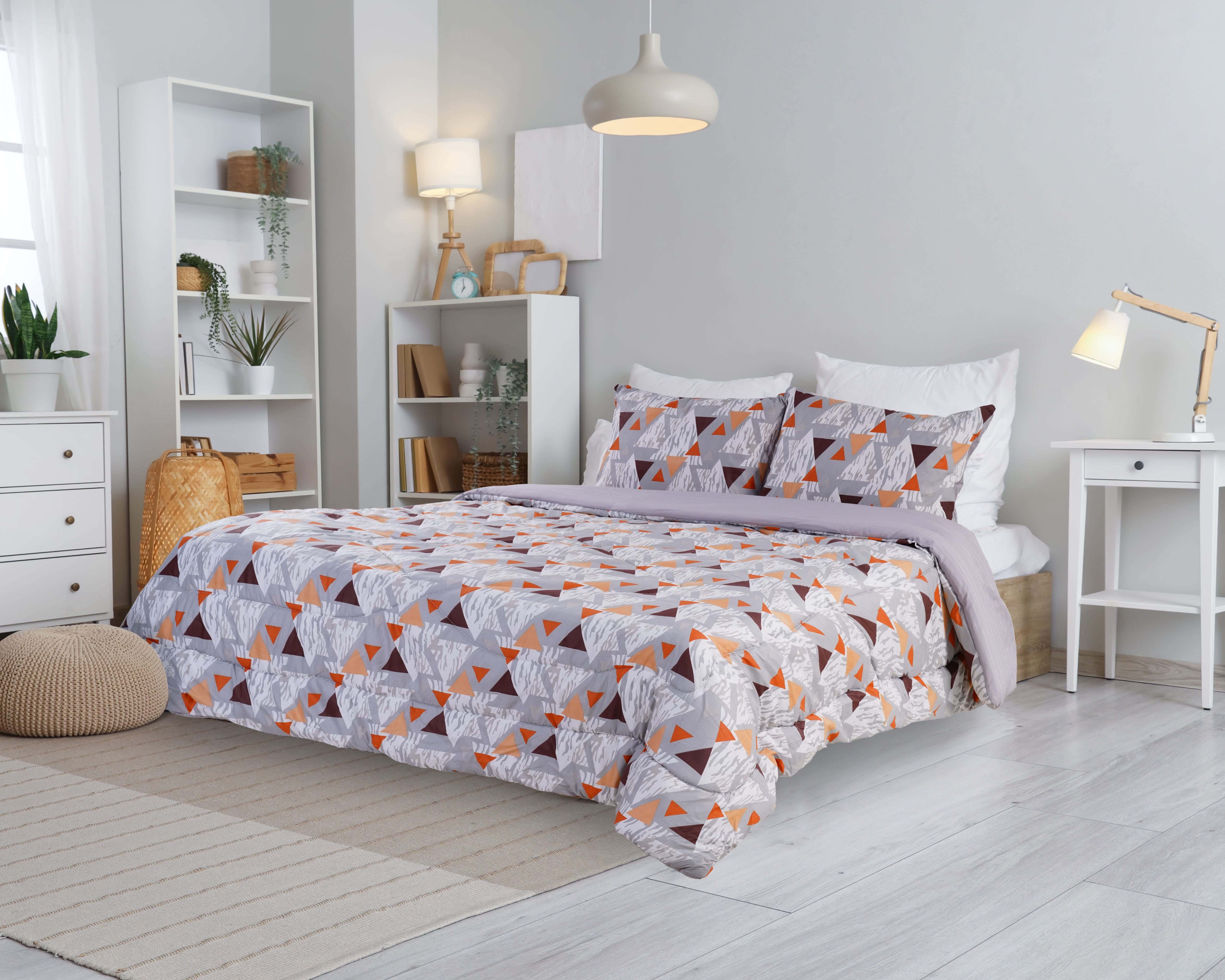 Lily Cotton Quilt Set, 3 Pieces, 240x250 cm, 4600 gm - Multicolor