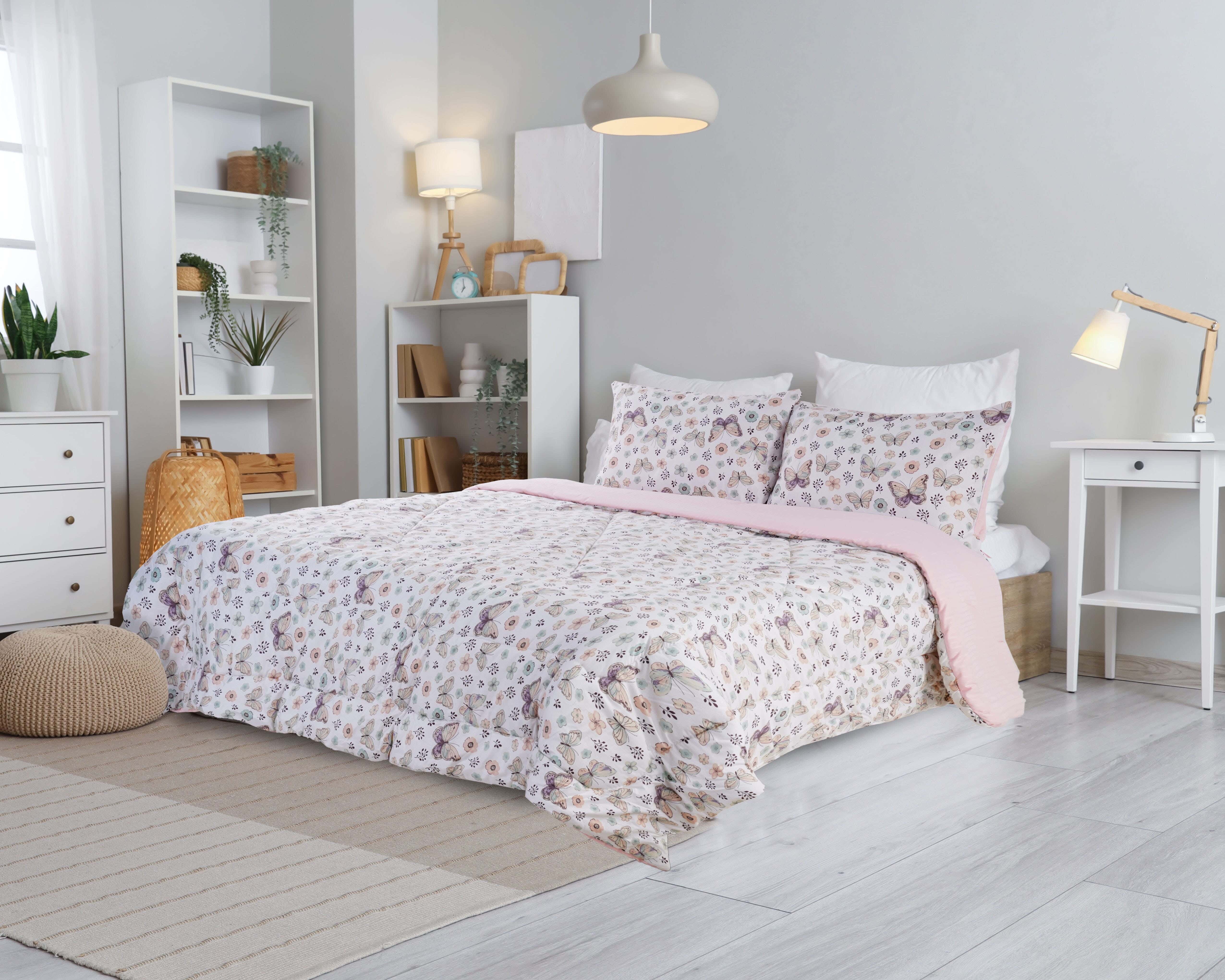 Lily Cotton Quilt Set, 3 Pieces, 240x250 cm, 4600 gm - Multicolor