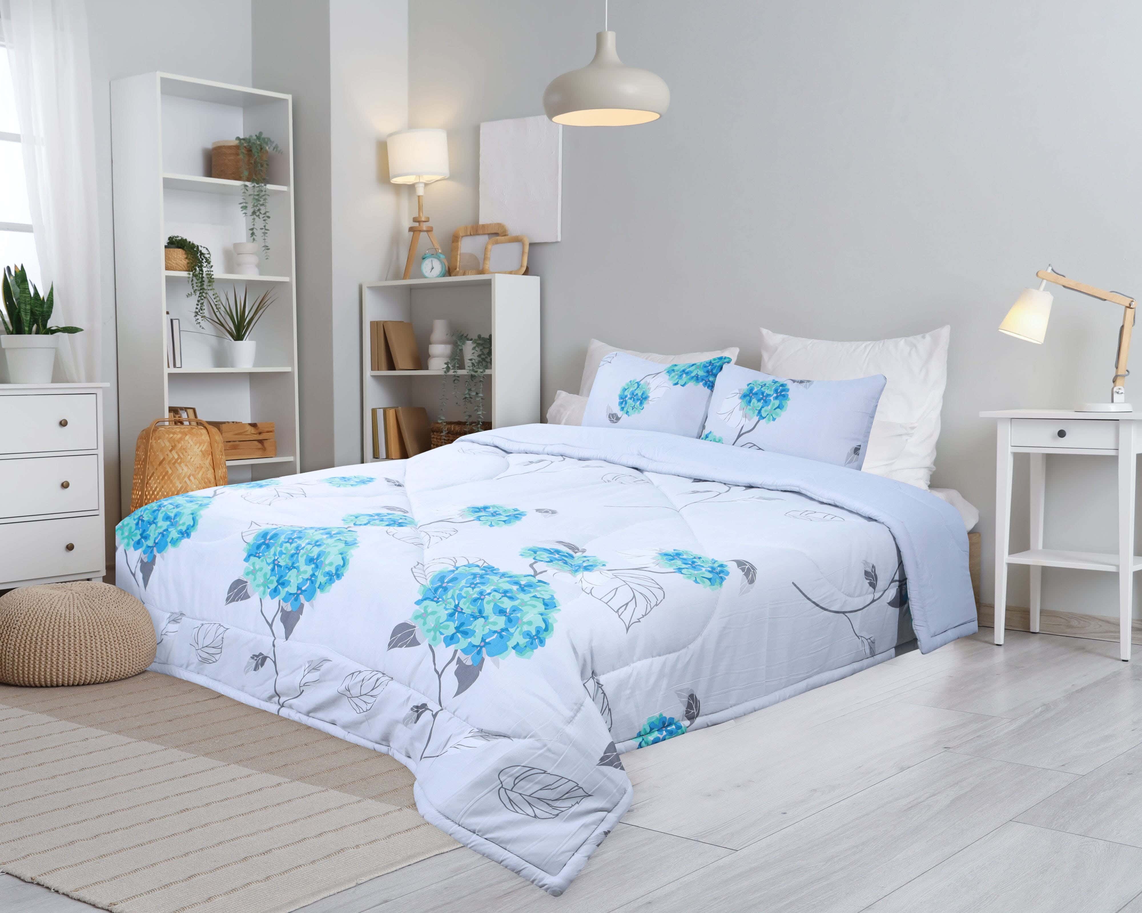 Microfiber Quilt set, 3 pieces, 230x240 cm, 3300 gm - Multicolor