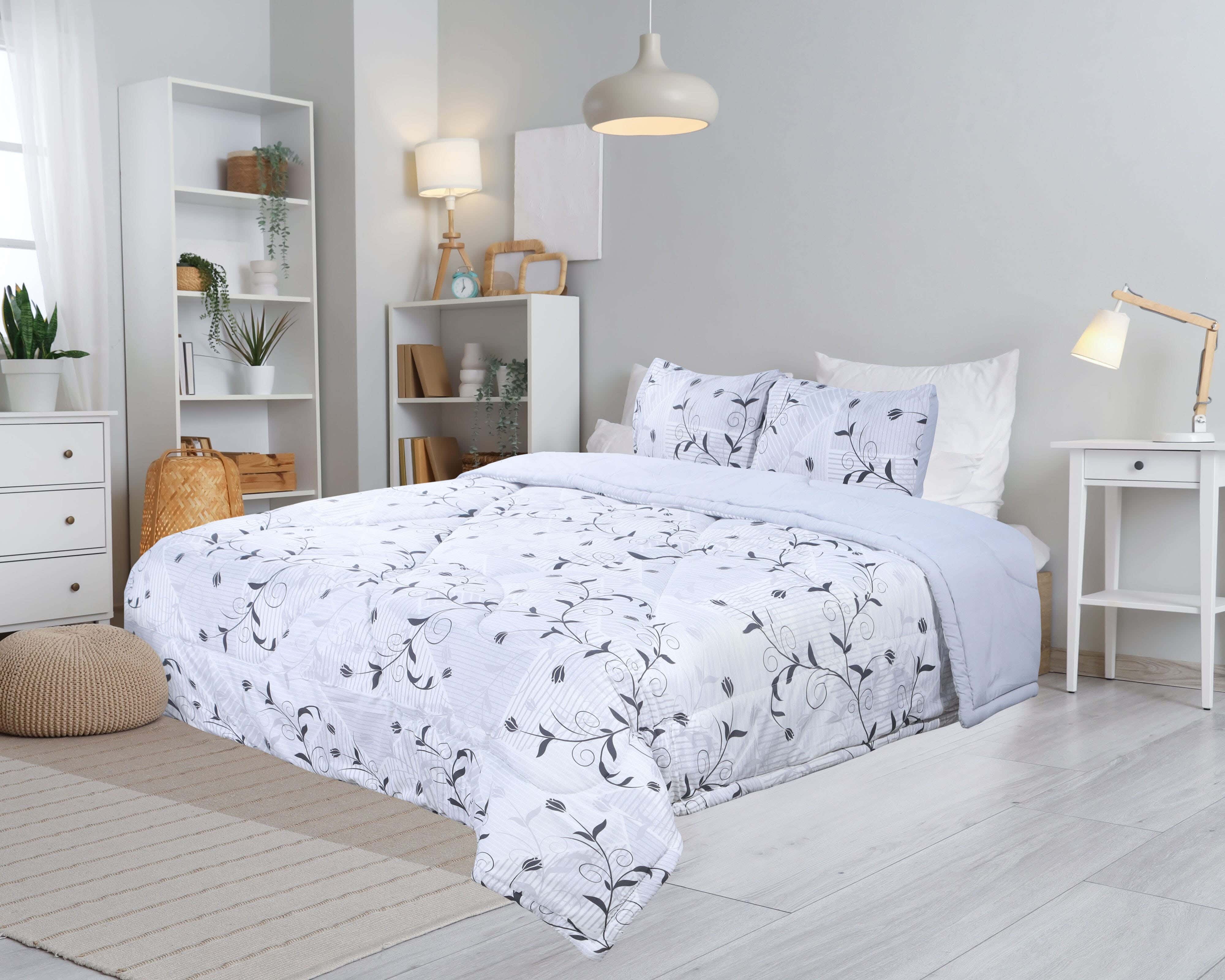 Microfiber Quilt set, 3 pieces, 230x240 cm, 3300 gm - Multicolor
