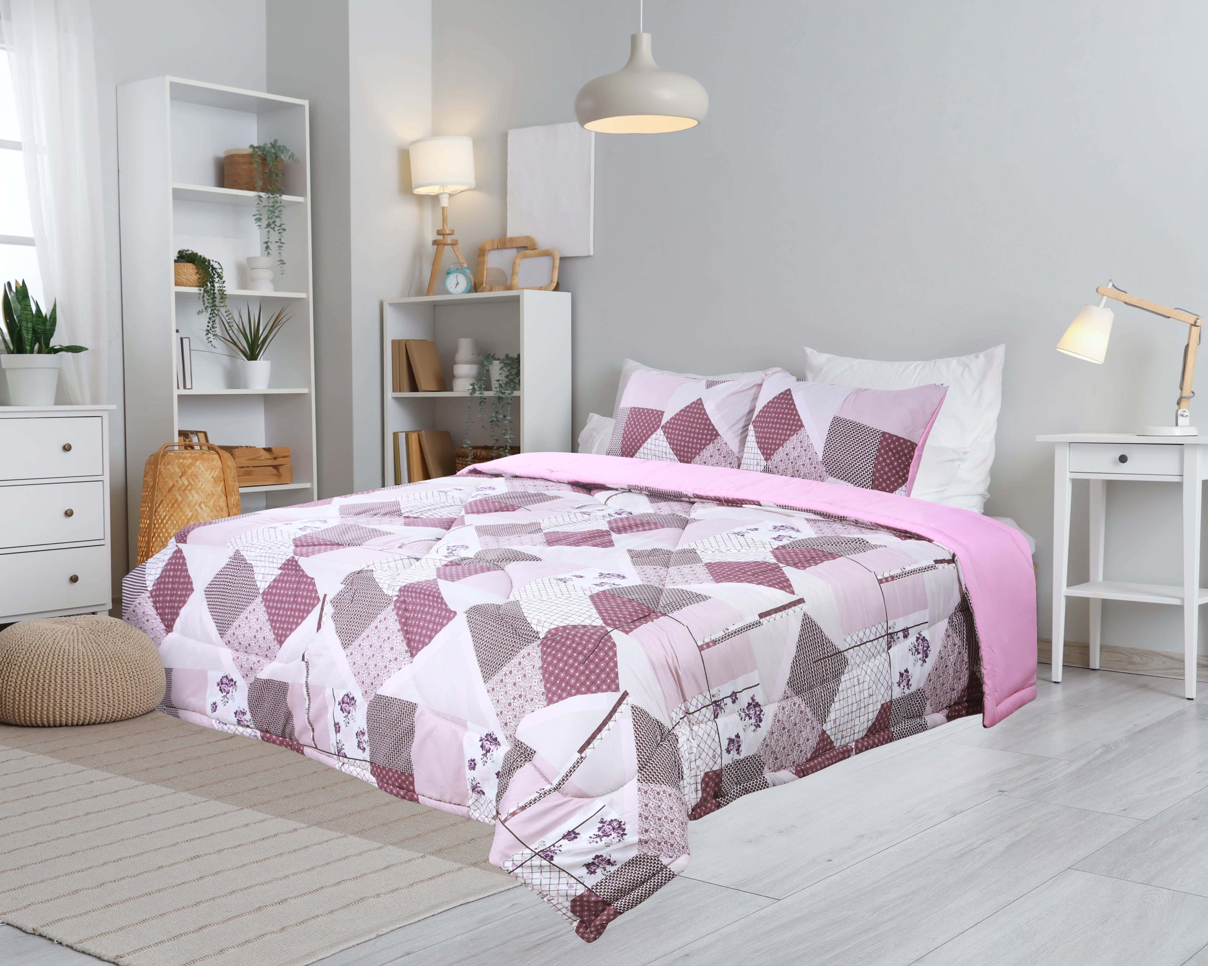 Microfiber Quilt set, 3 pieces, 230x240 cm, 3300 gm - Multicolor
