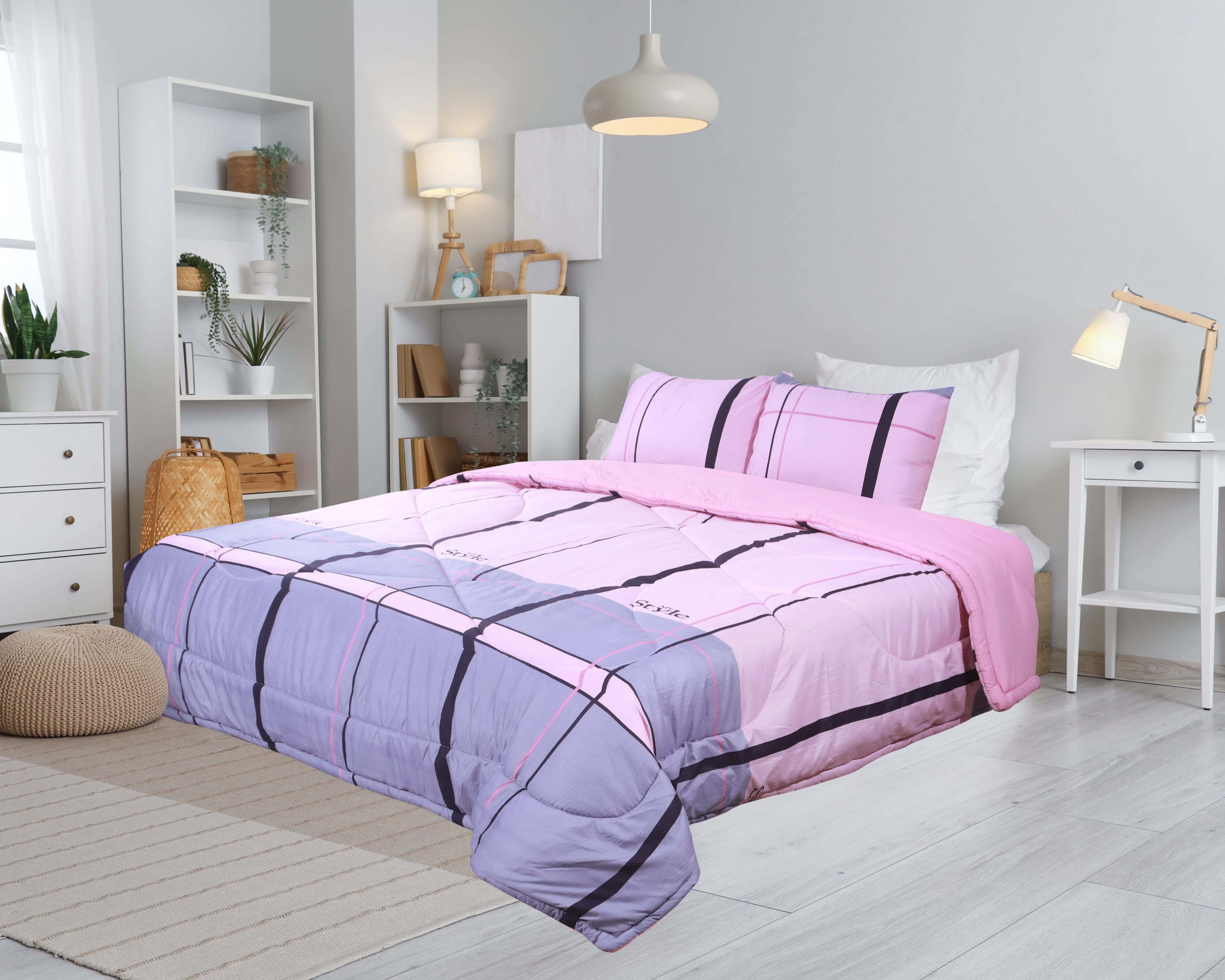 Microfiber Quilt set, 3 pieces, 230x240 cm, 3300 gm - Multicolor