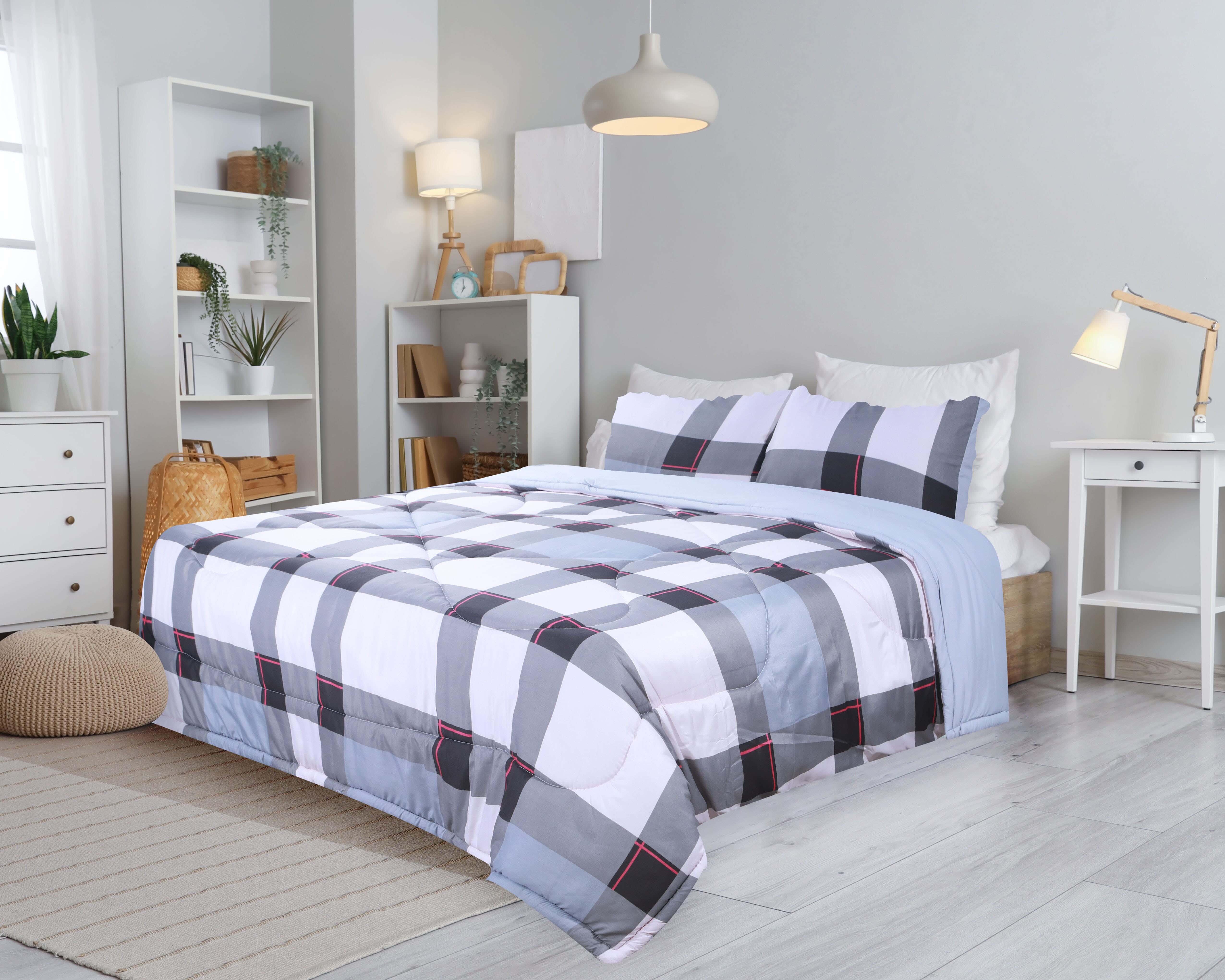 Microfiber Quilt set, 3 pieces, 230x240 cm, 3300 gm - Multicolor