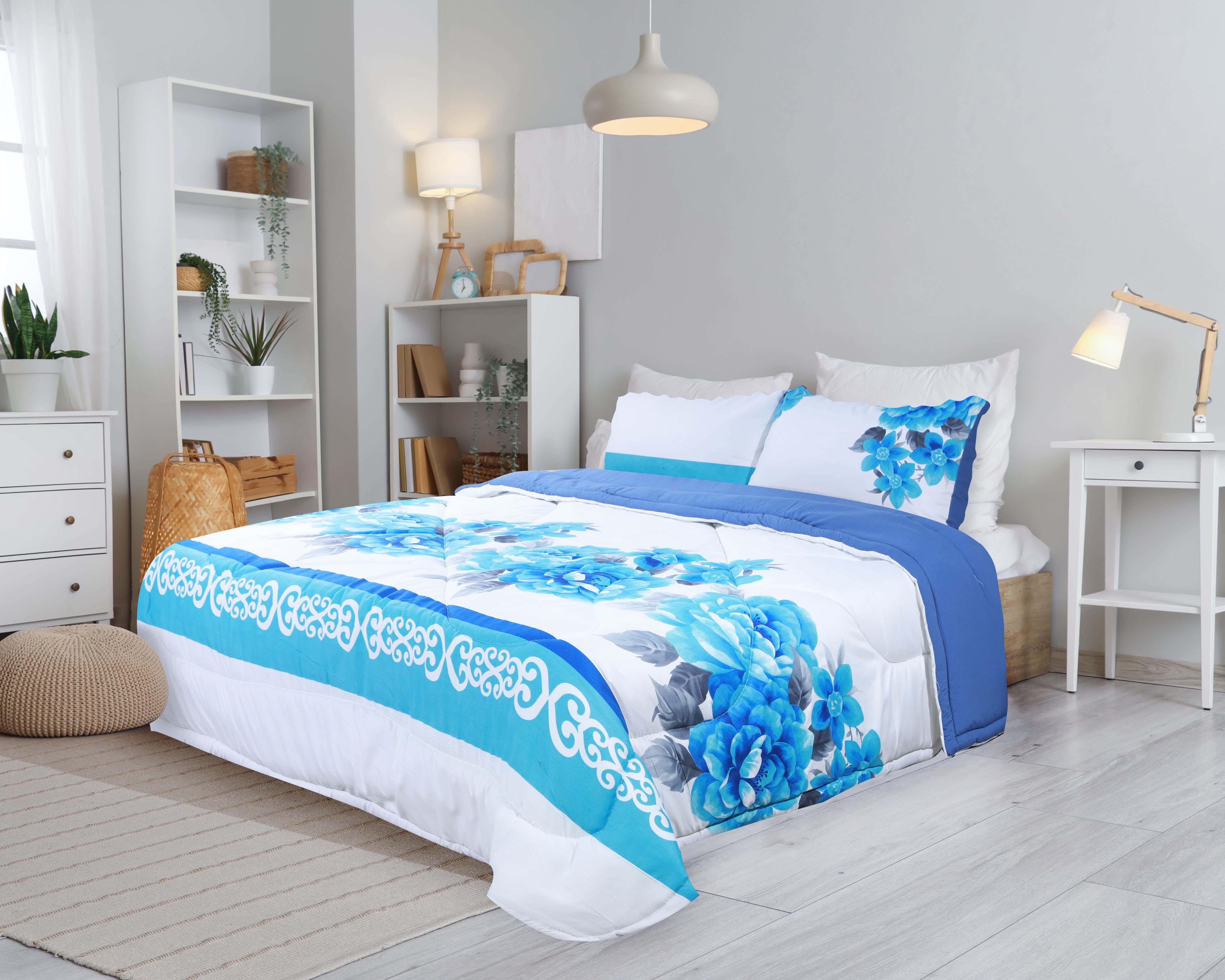 Microfiber Quilt set, 3 pieces, 230x240 cm, 3300 gm - Multicolor