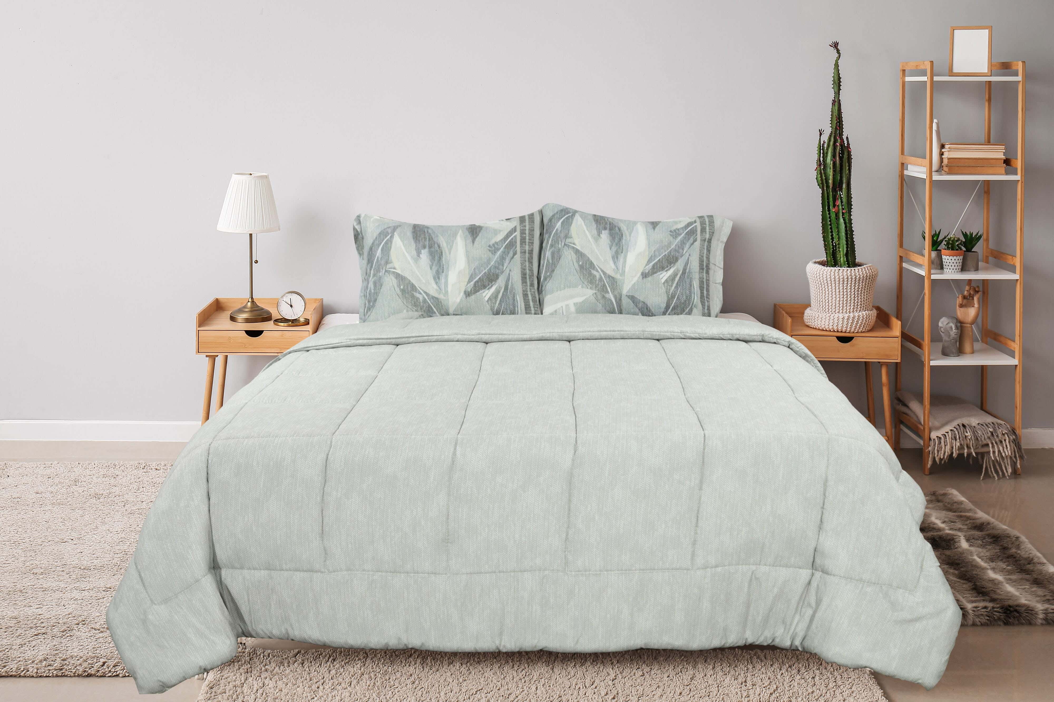 Morano Prestige Microfiber Quilt Set, 3 Pieces, 230x250 cm, 3800 gm - Grey