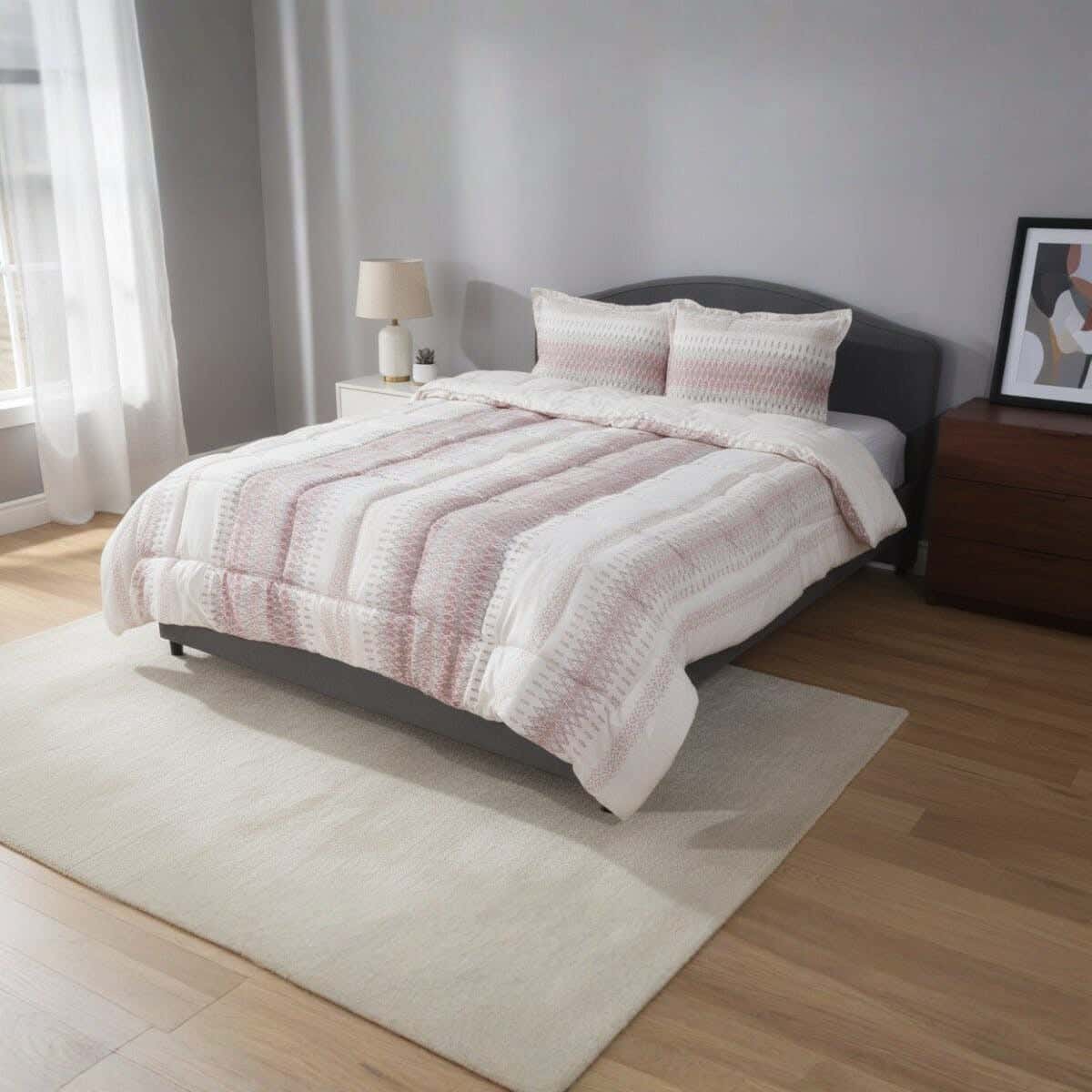 Morano Prestige Microfiber Quilt Set, 3 Pieces, 230×250 cm, Approximately 3800 grm - Multicolor