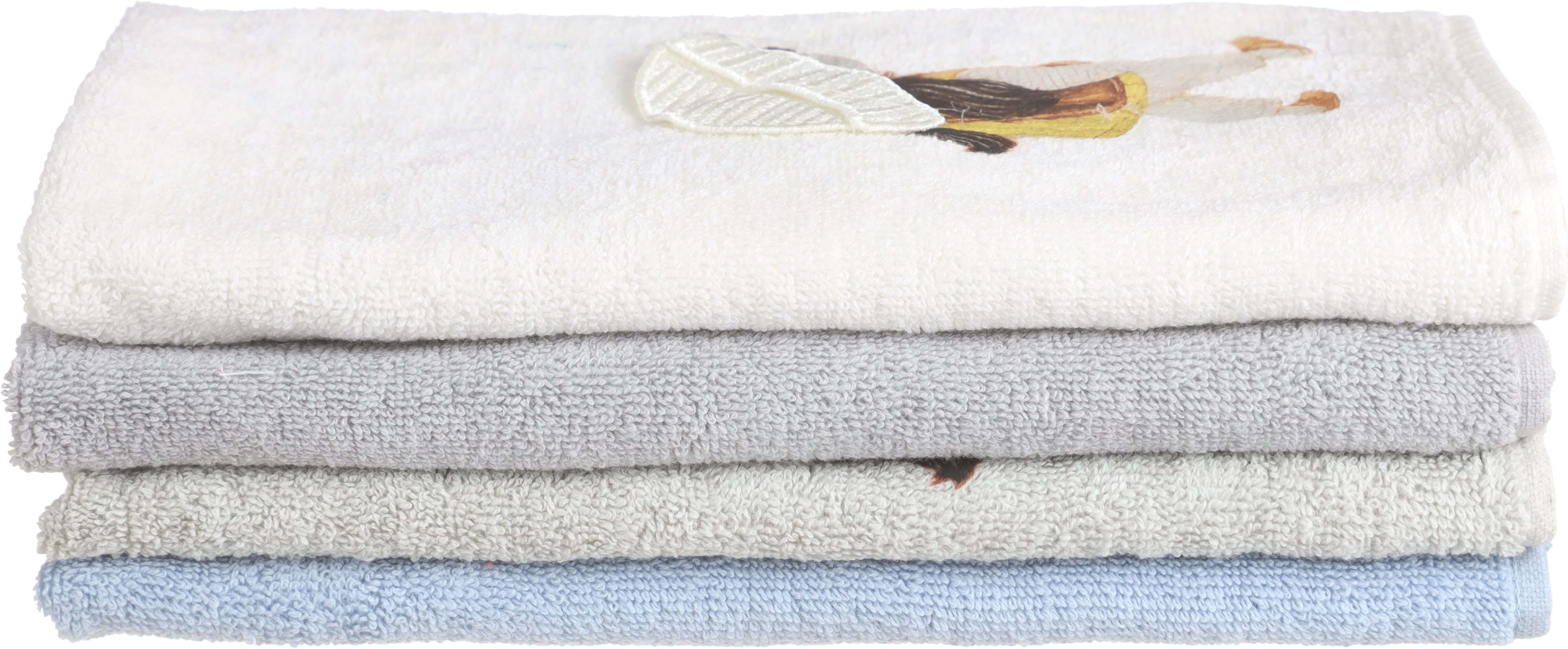 Banotex Cotton Towel Set for Kids, 4 Pieces, 45×55 cm, Approximately 110 grm - Multicolor