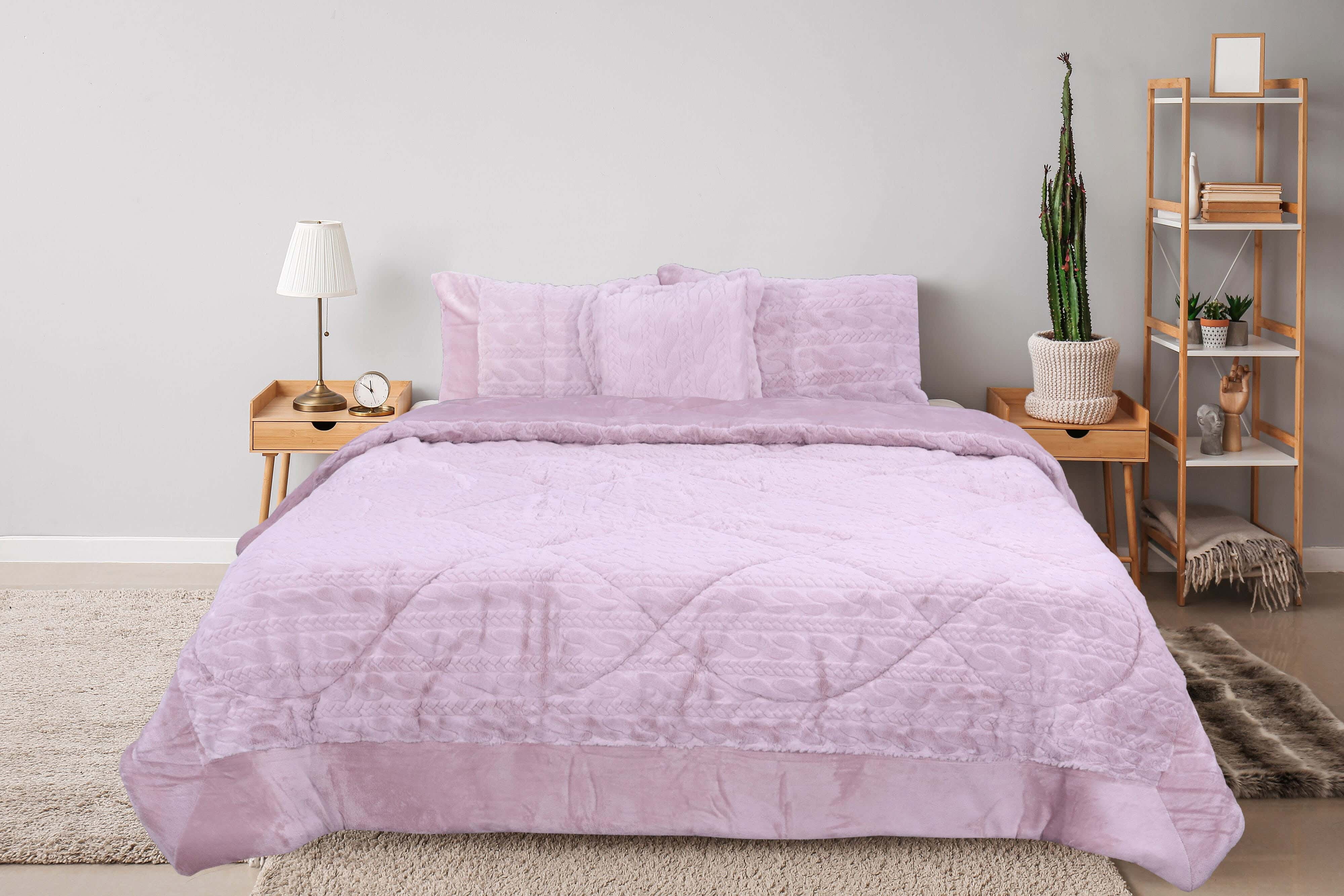 Tabark Fur Quilt Set, 4 Pieces, 240x250 cm, 7000 gm - Cashmere