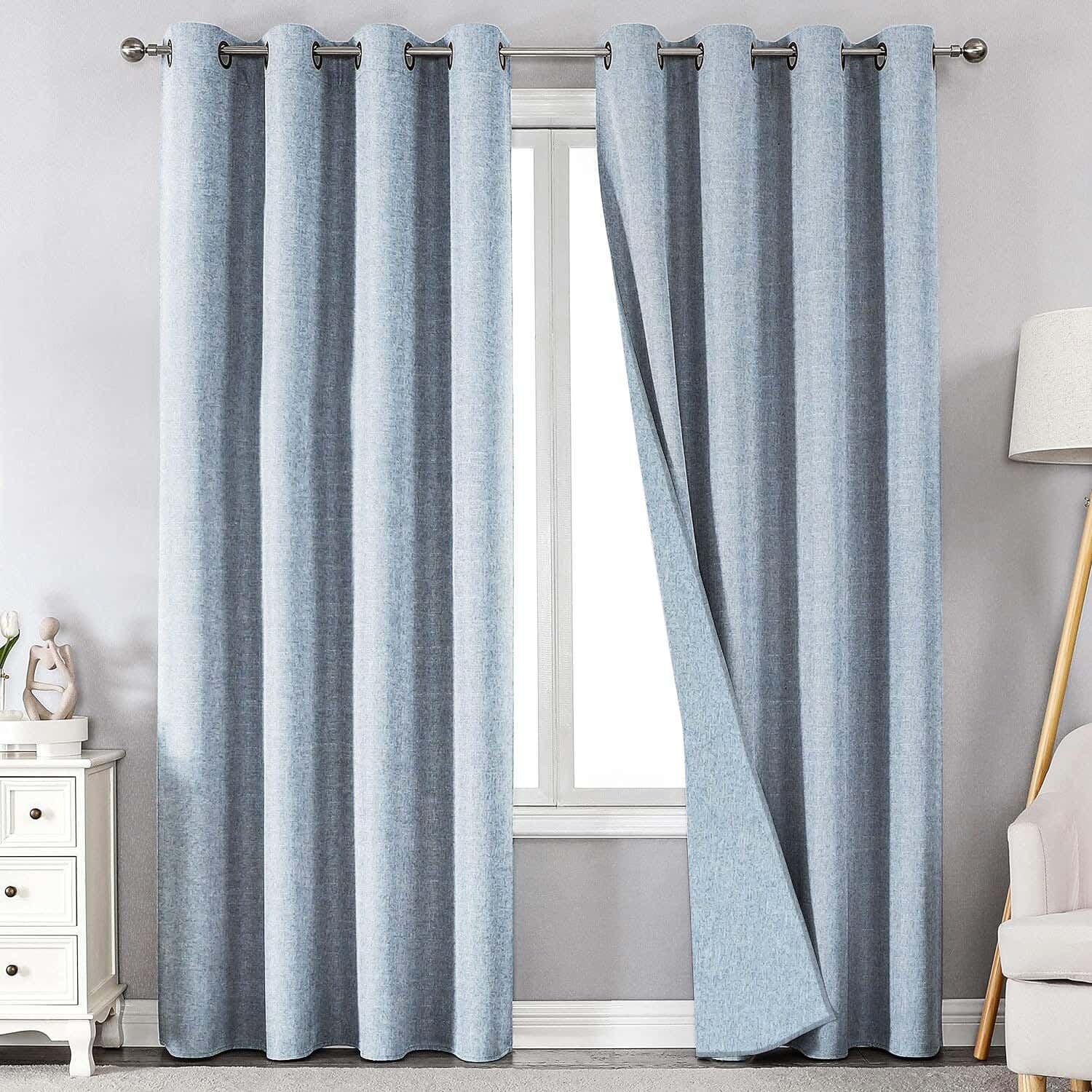 Raif Linen Curtain with Rings, 260×135 cm, approximately 1115 grm - ( 1 piece )