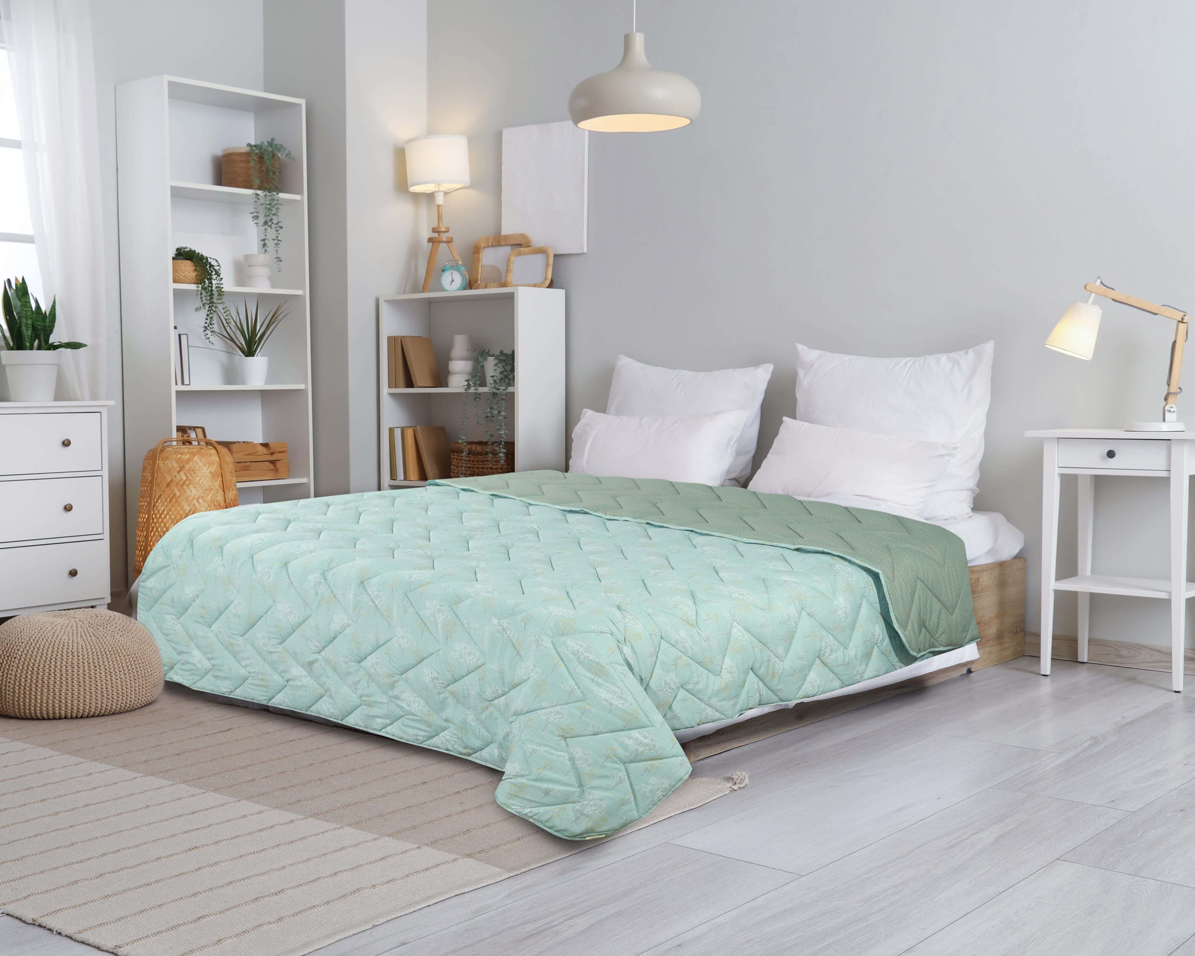Napoli Microfiber Quilt, 230x250 cm, 2450 gm - Light Green Olive
