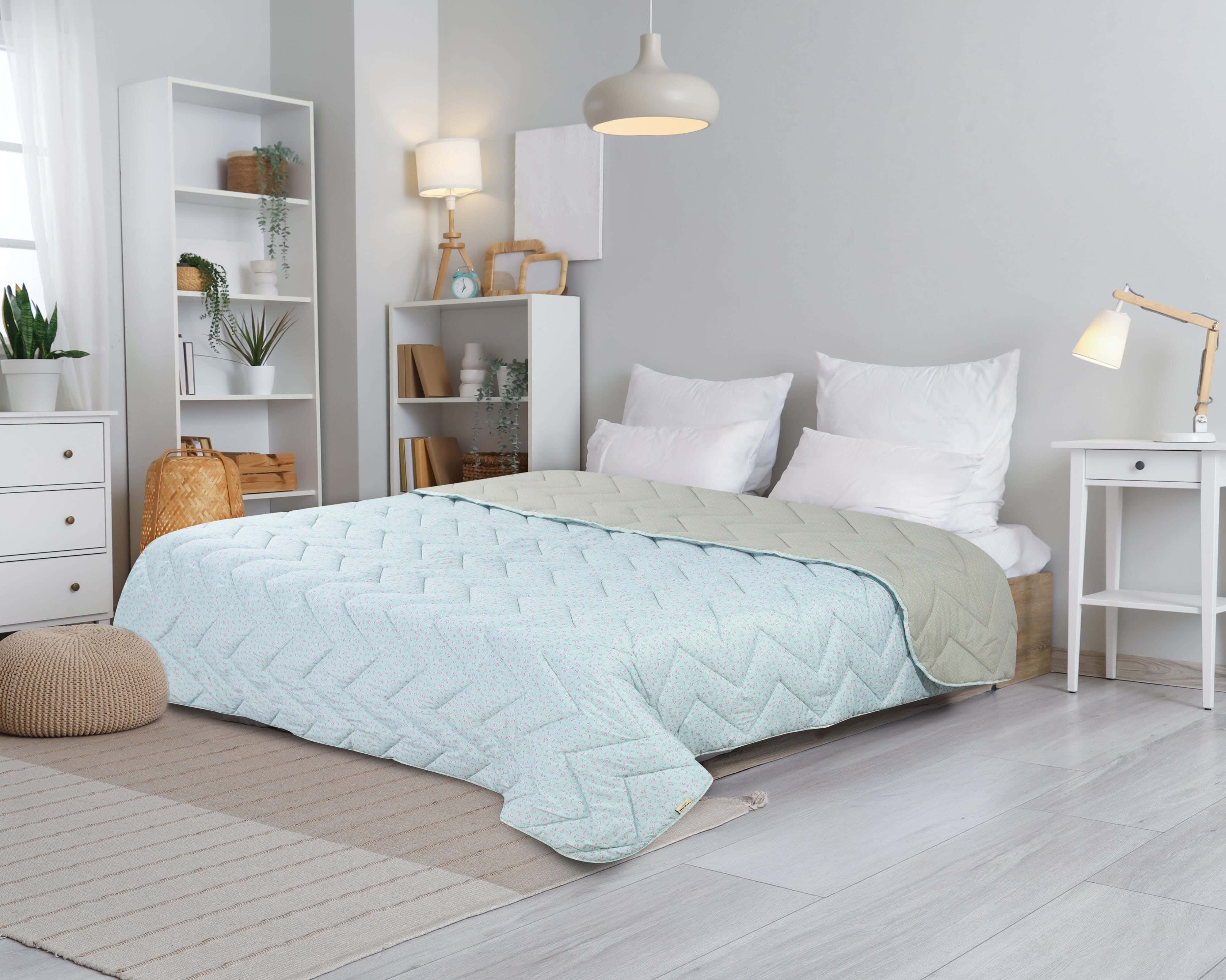 Napoli Microfiber Quilt, 230x250 cm, 2450 gm - Light Green Olive