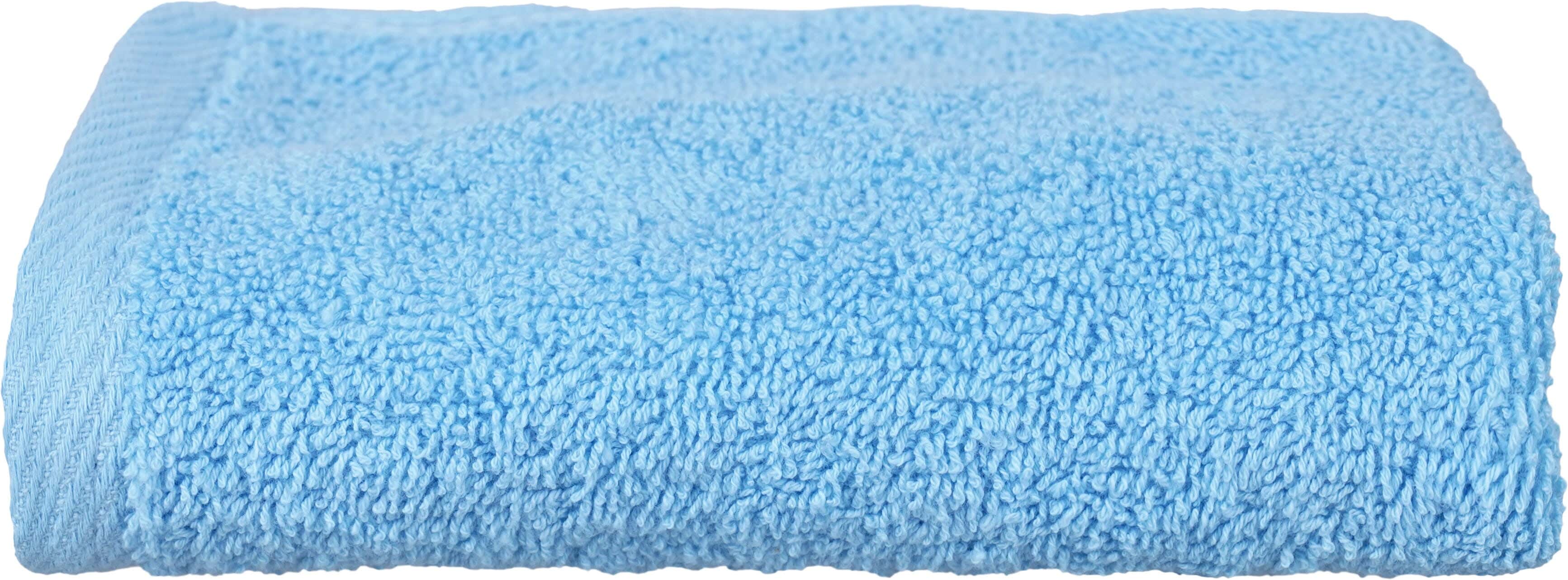 Cotton Plain Towel, 50×30 cm, approximately 100 grm - Light Blue
