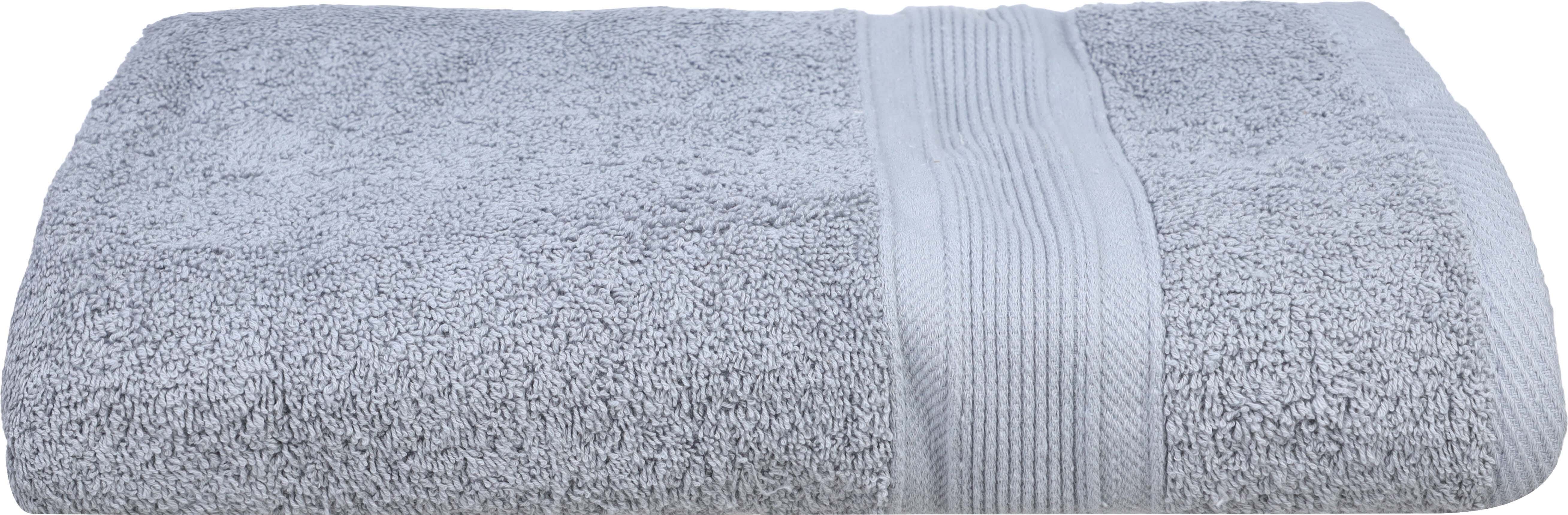 Lobna Cotton Bath Sheet, 140×70 cm, approximately 650 gm - Light Grey