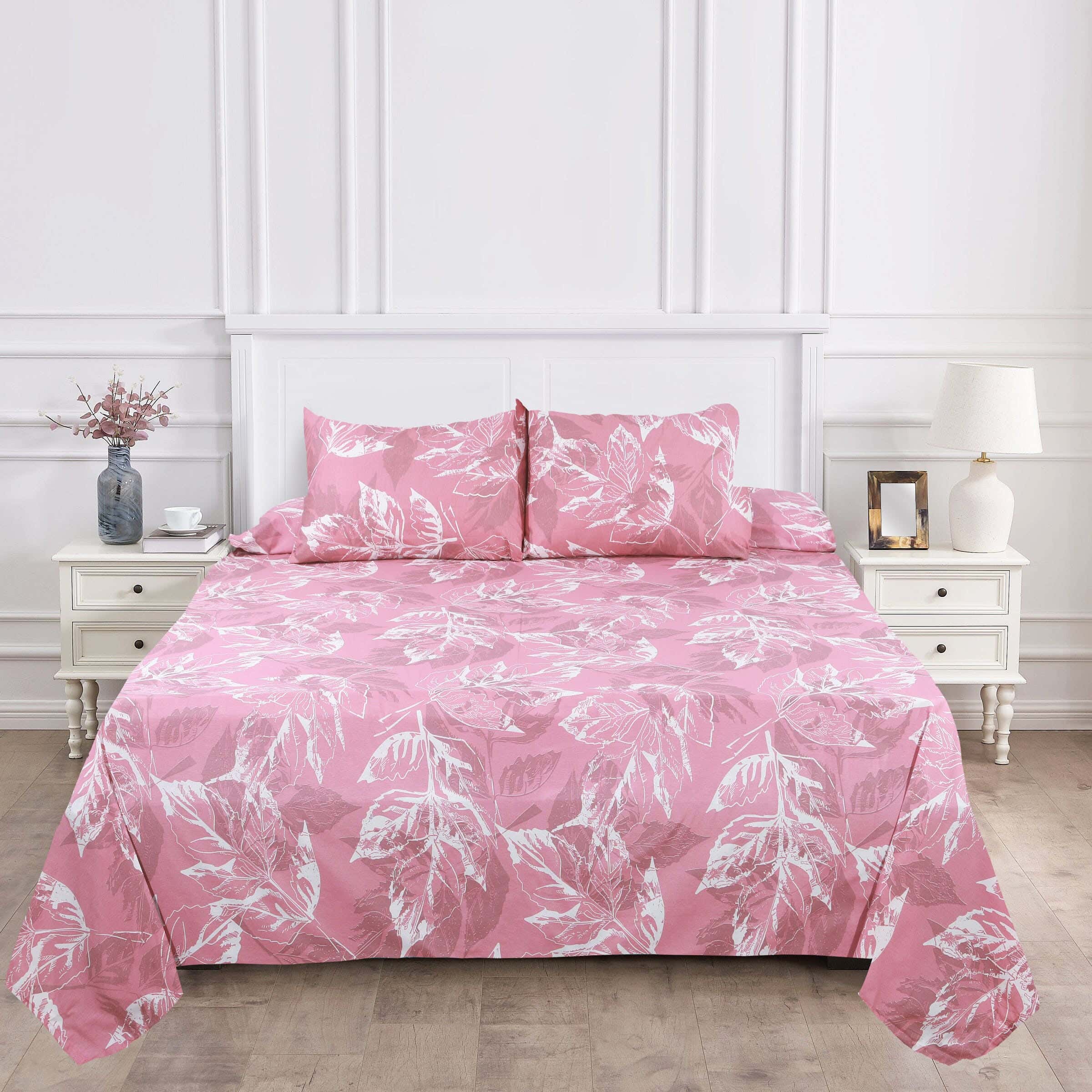 Pupilla Cotton Bedding Sheet Set, 4 Pieces, 240x240 cm, 1300 gm - Multicolor