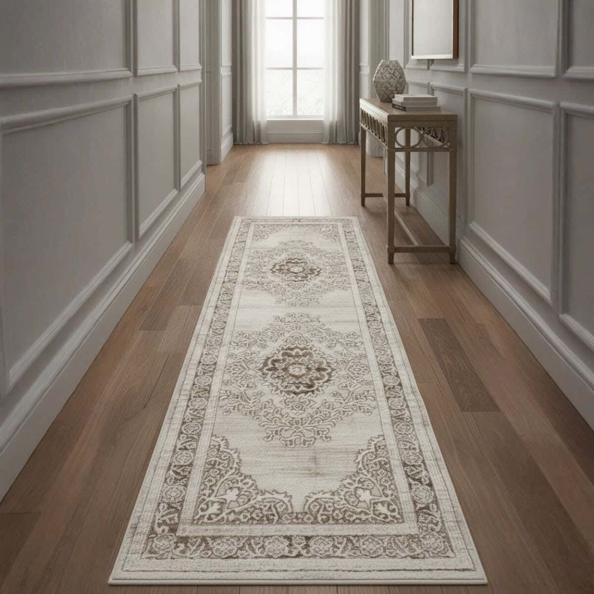 Oriental Weavers Polypropylene Ghazal Rug, 290×96 cm, Approximately 3,350 kg - Brown Beige