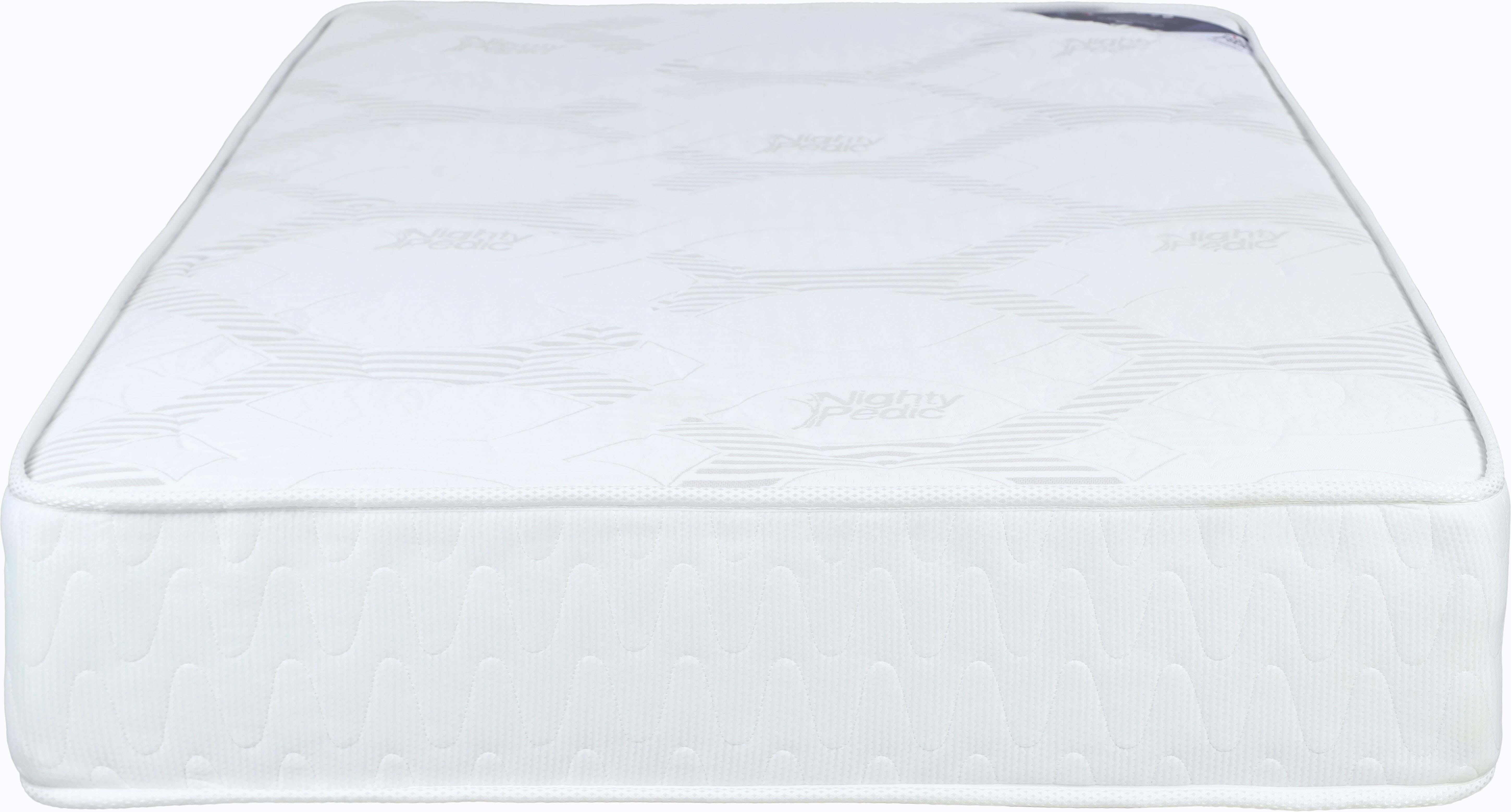 Nighty Pedec Rose Pedec Double Net Mattress, Connected Springs, 160×195 cm, 26 cm Height, 2 Pillows - White Beige