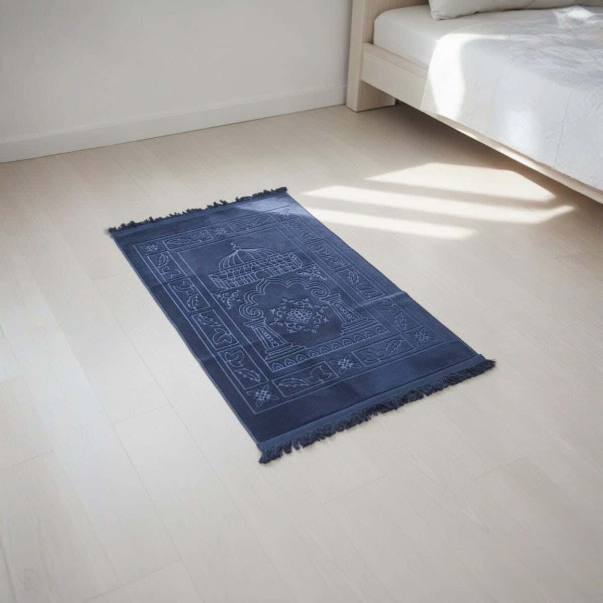 Velvet Prayer Rug, Dots Back, 120×70 cm, approximately 650 grm - Navy