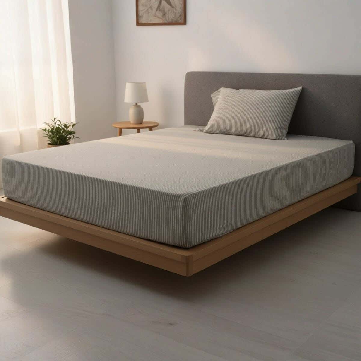 Al Maamoun Cotton Bed Sheet Set, 2 Pieces, 200×120 cm, Approximately 850 grm - Olive