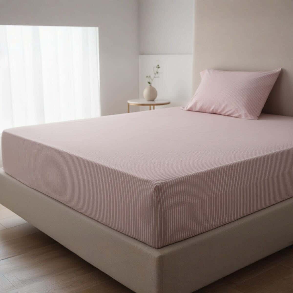 Al Maamoun Cotton Bed Sheet Set, 2 Pieces, 200×120 cm, Approximately 850 grm - Cashmere