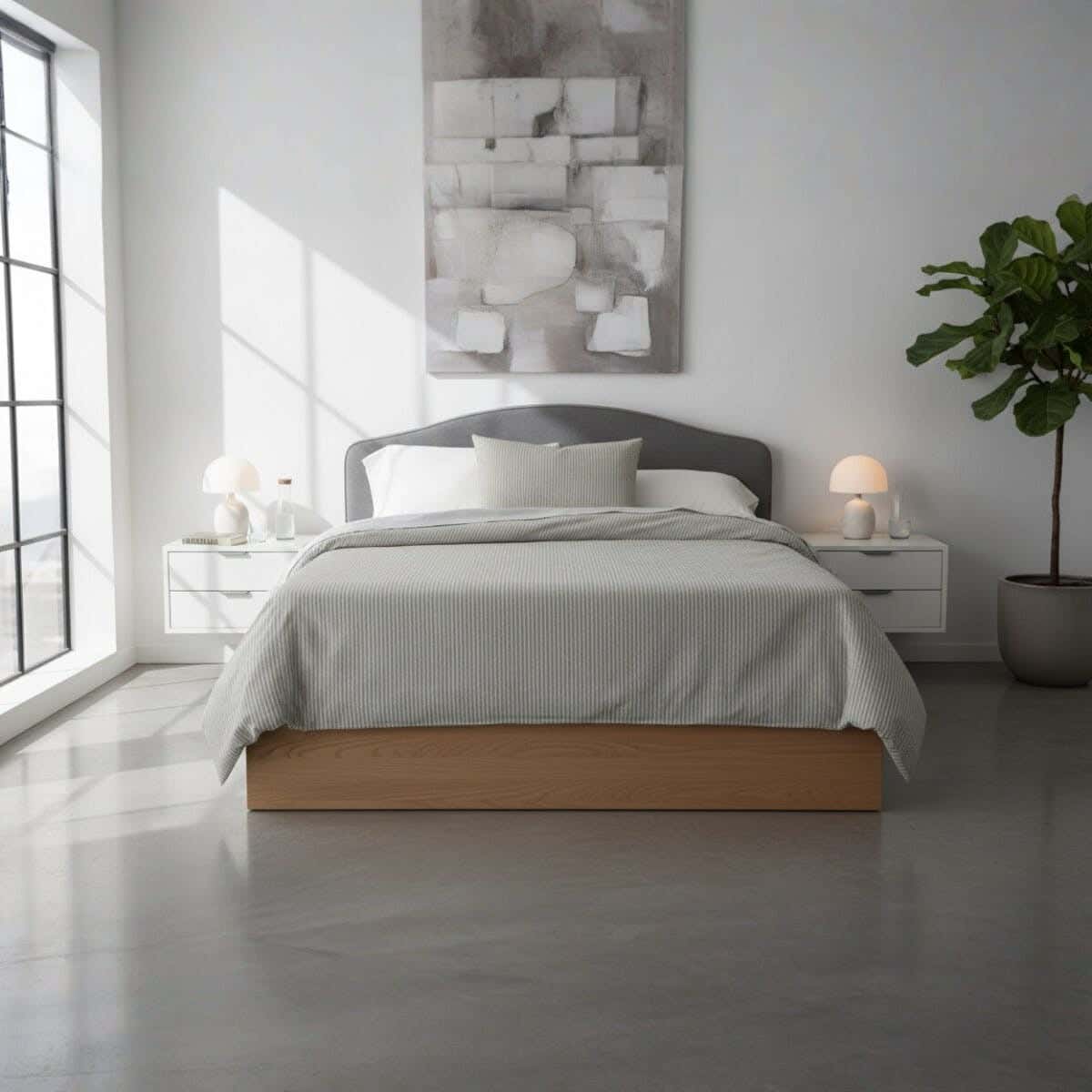 Al Maamoun Cotton Bed Sheet Set, 2 Pieces, 240×180 cm, Approximately 810 grm - Olive