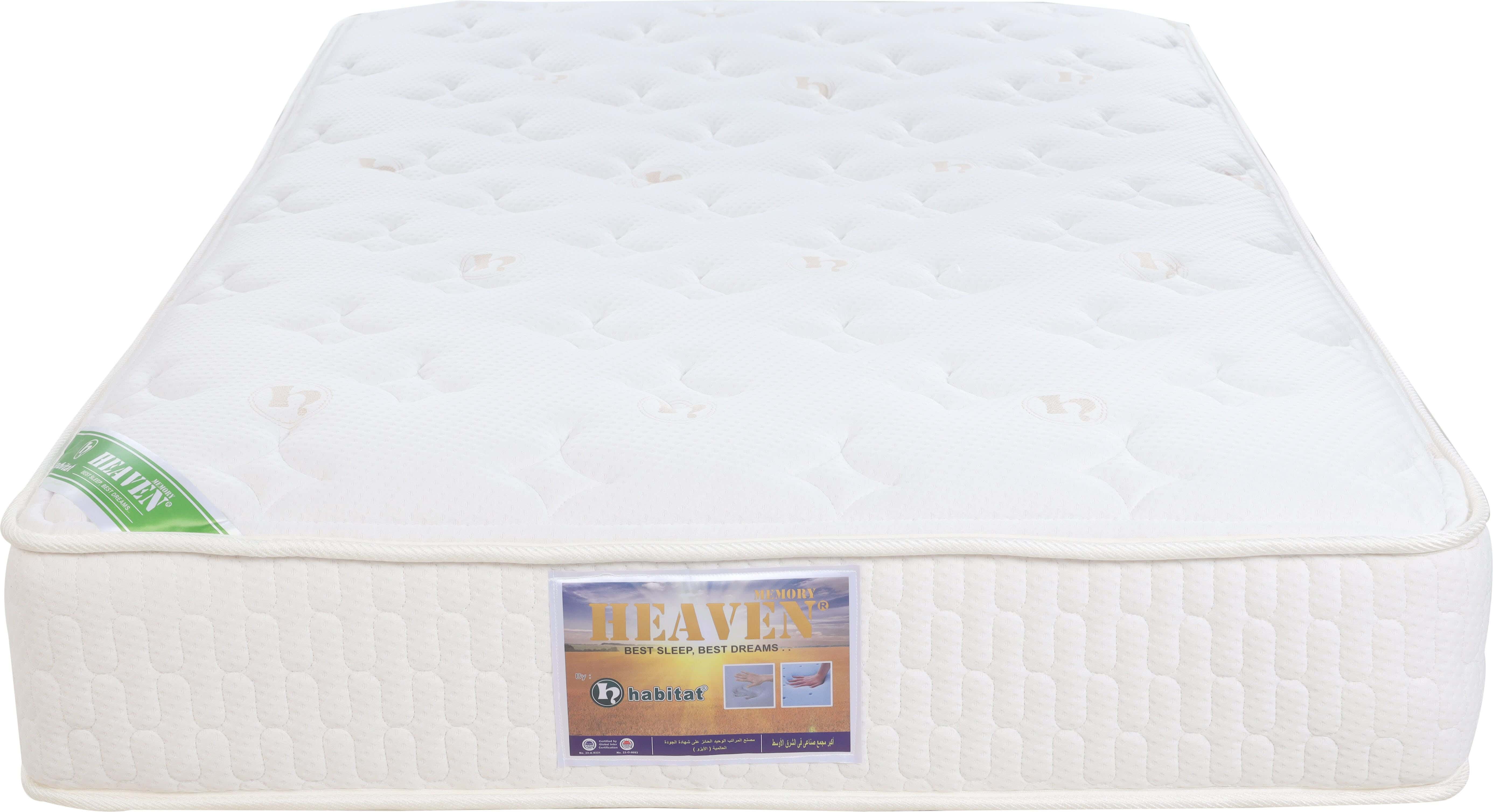 Habitat Heaven Double Net mattress, Separate springs, 120×195 cm, 28 cm high - White