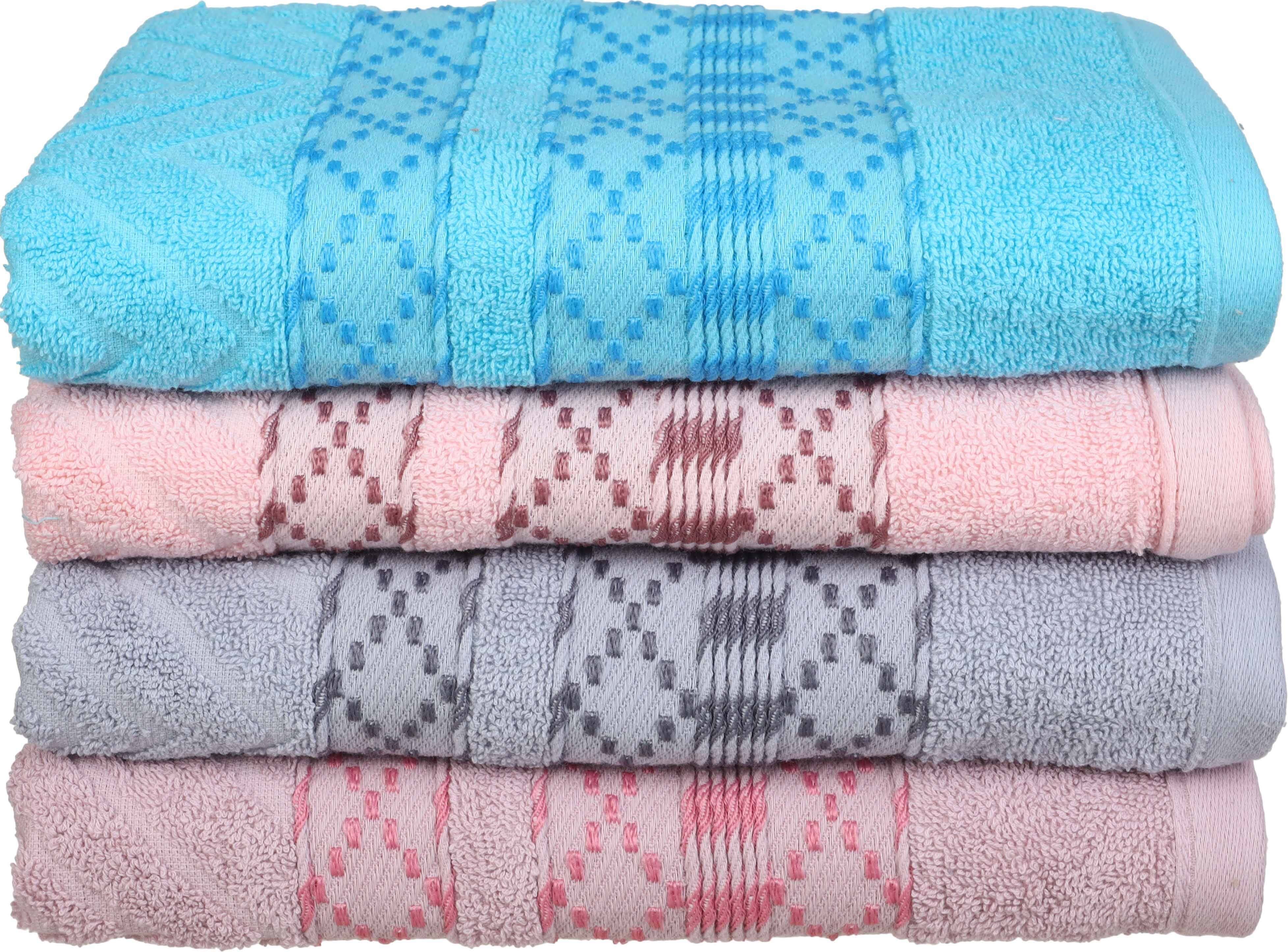 Banotex Jacquard Cotton Towel Set, 4 pieces, 110×55 cm, approximately 300 grm - Multicolor
