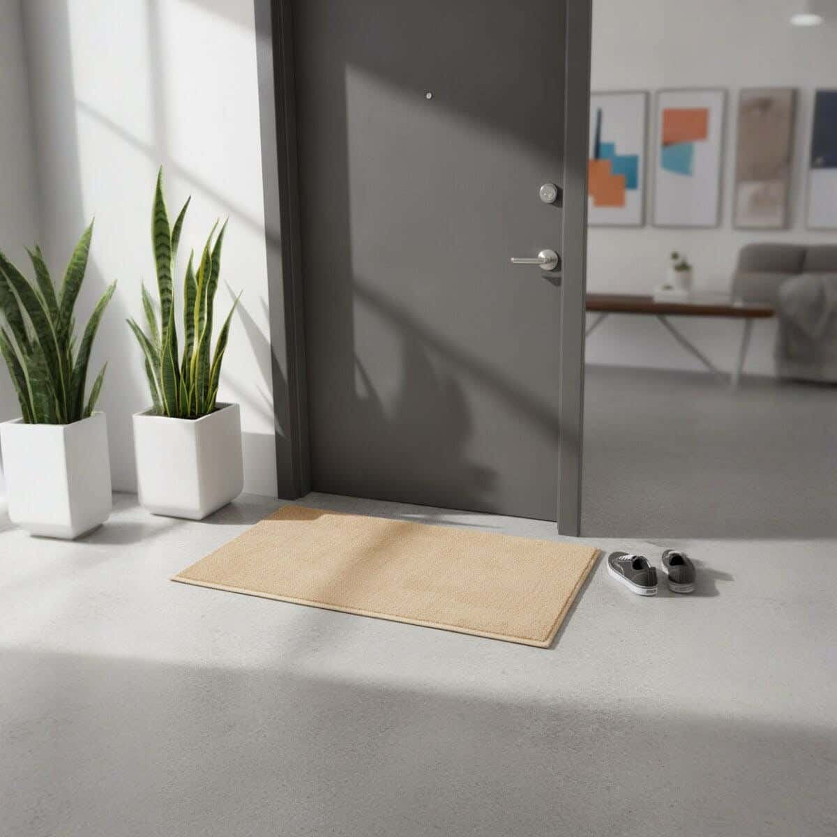 Mac Shag Door Mat, 80×50 cm - Beige