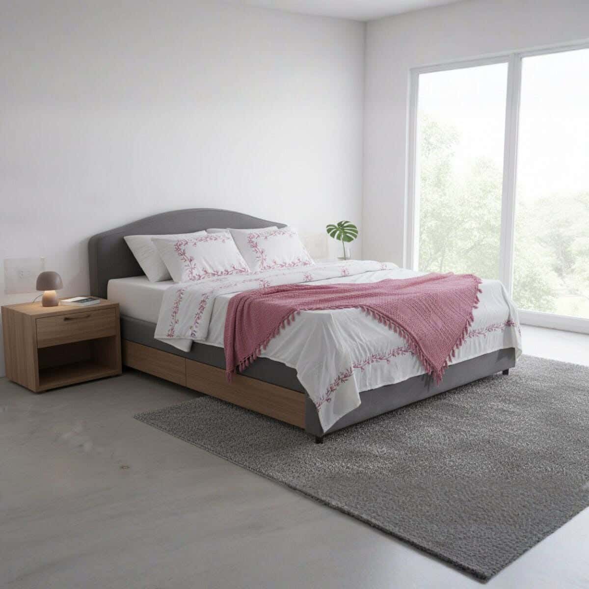 Berry Home Cotton Comforter Set with Bed Sheet, 4 Pieces, 235x240 cm, 4170 gm - Cashmere White
