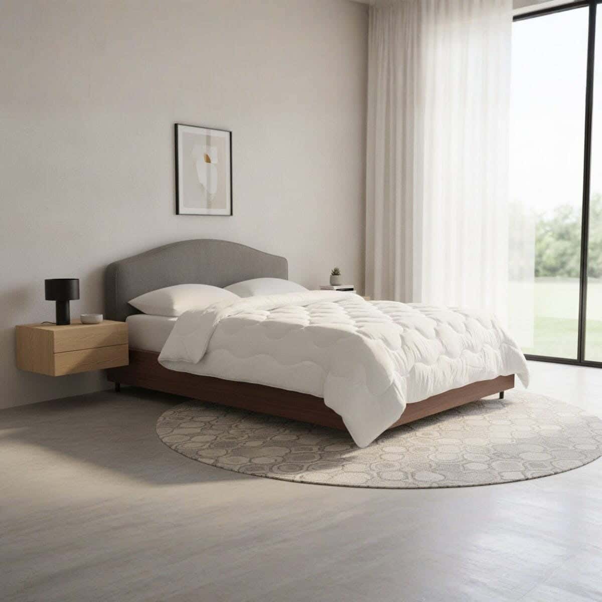 Bed&Bed Microfiber Double Quilt, 220×240 cm, 4200 gm - White