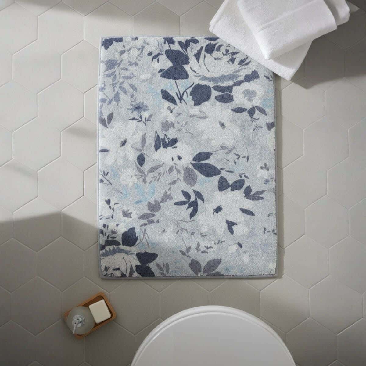 Rubber Bathroom Mat, 60×40 cm - Multicolor