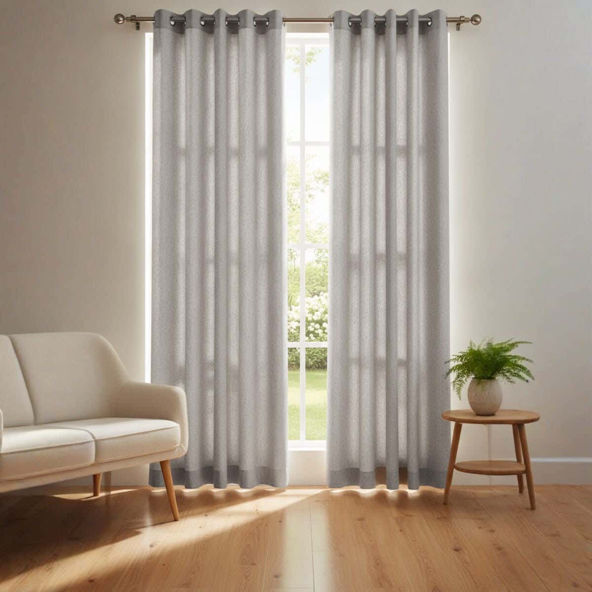 Hariri Heavy Bukelit Chenille Curtain, 135×260 cm, Approx. 1650 grm - Grey ( 1 piece )