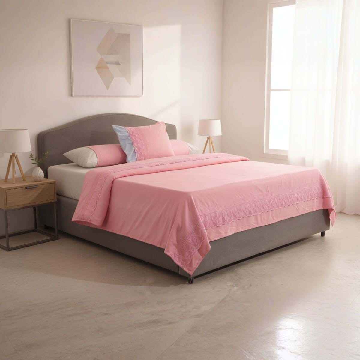Microfiber Kids Bed Sheet Set, 6 pieces, 200×240 cm, 2185 gm - Cashmere