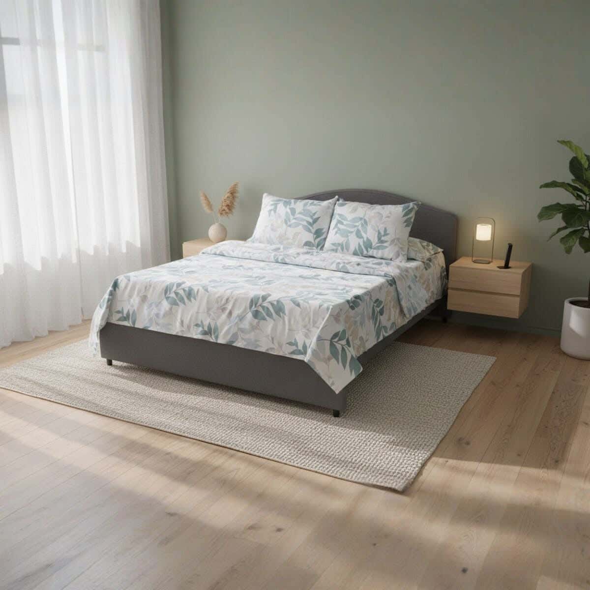 Elite Cotton Bed Sheet Set, 4 Pieces, 220x240 cm, 1100 gm - Multicolor