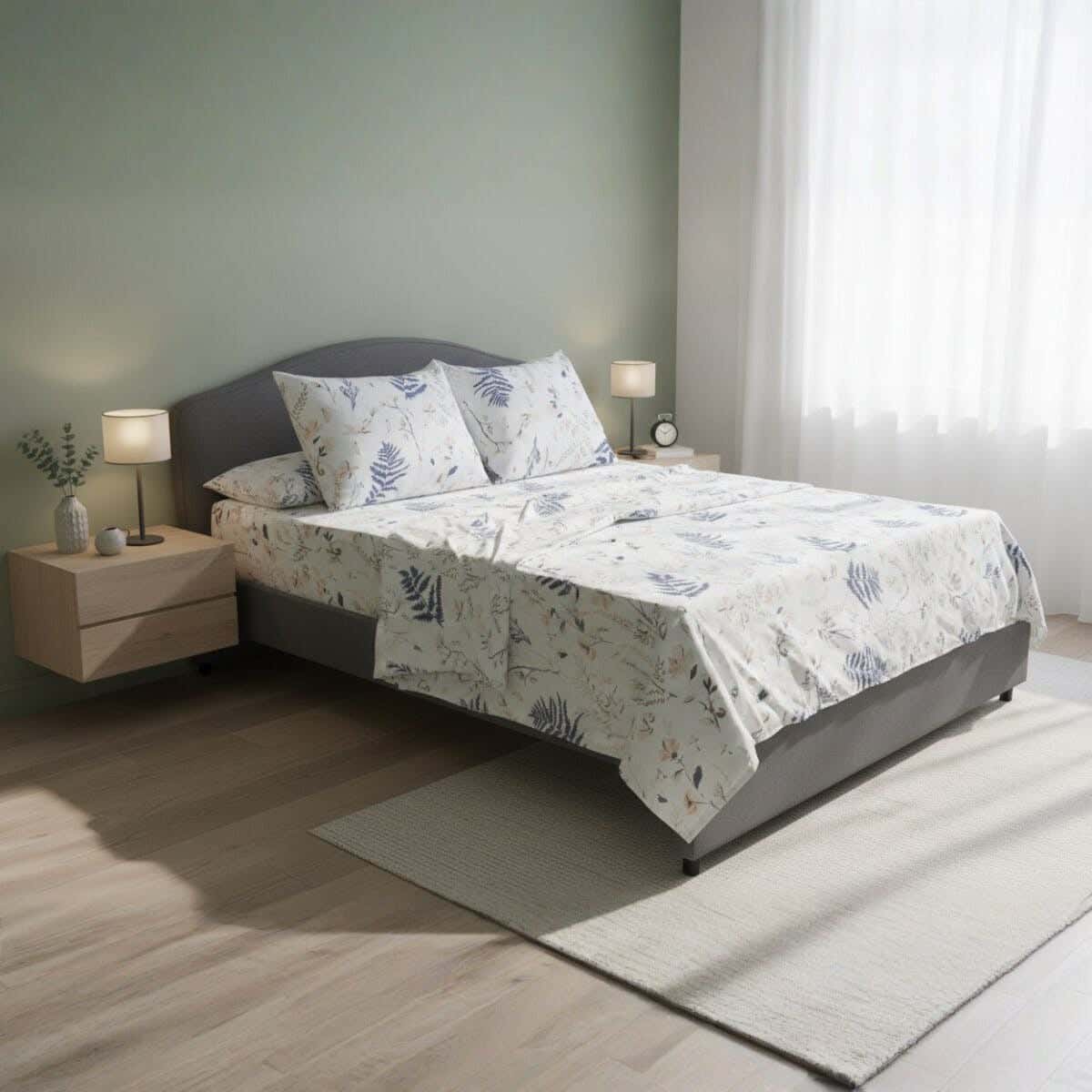 Elite Cotton Bed Sheet Set, 4 Pieces, 220x240 cm, 1100 gm - Multicolor