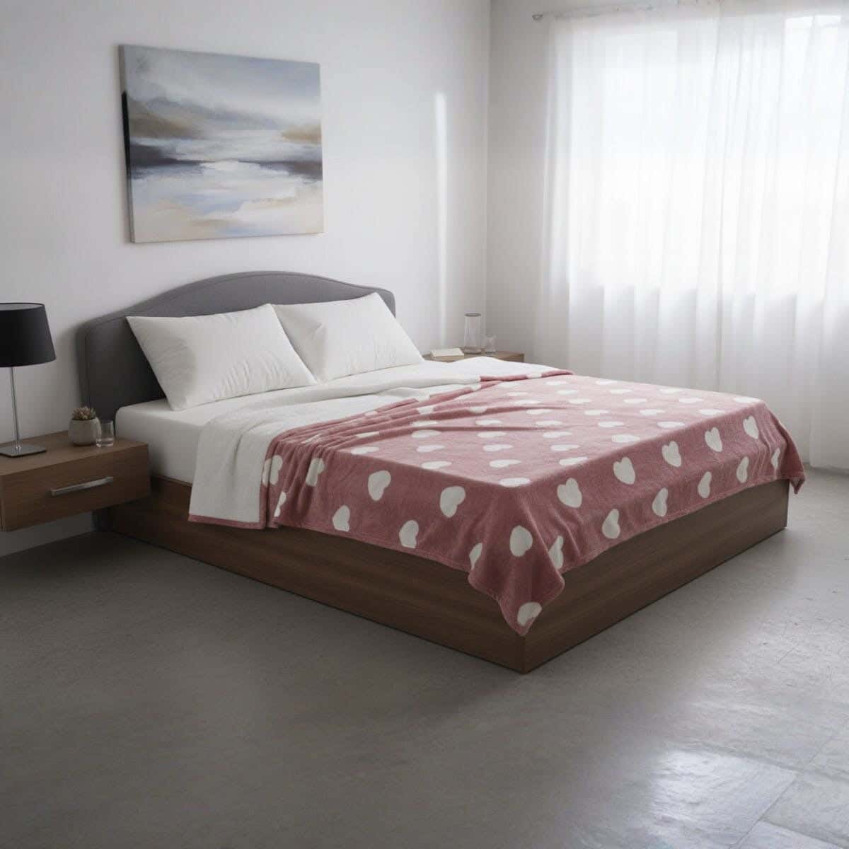 Velvet Bed Heater, 200×210 cm, 910 gm - Cashmere